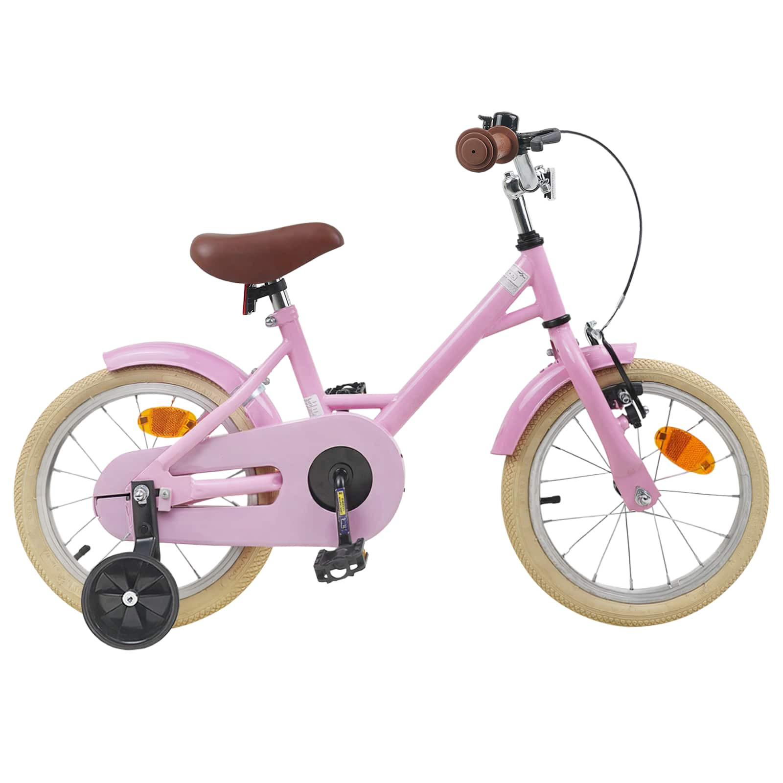 vidaXL Kinderfahrrad 12 Zoll für 2-4 Jahre alt Hellrosa