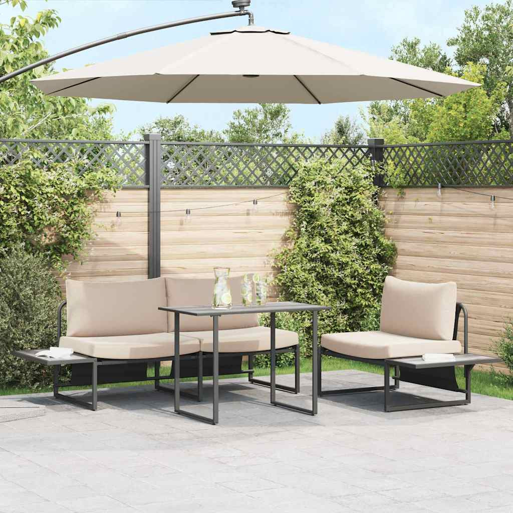 vidaXL Gartentisch Grau 100 x 55 x 70 cm Holz