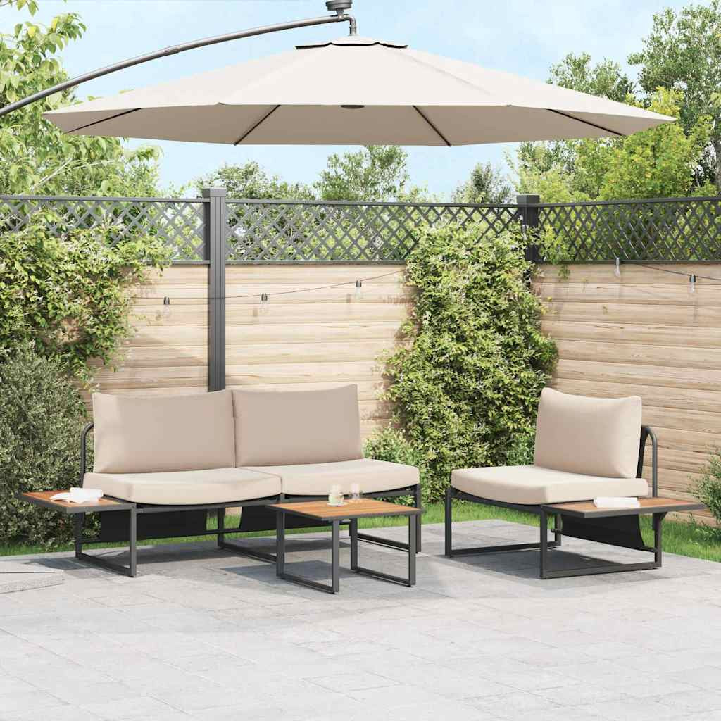 vidaXL Couchtisch Schwarz und Braun 55 x 55 x 35 cm