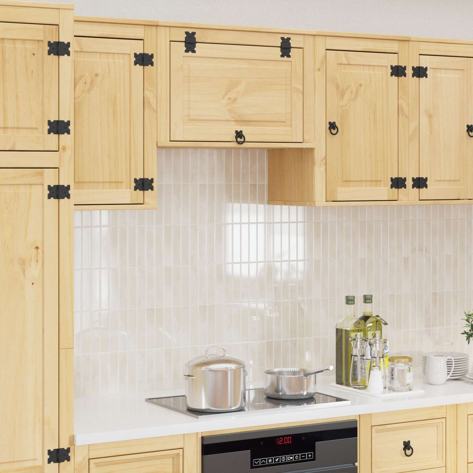 vidaXL Schrank SKI Honigbraun 60 x 32 x 40 cm Massives Kiefernholz