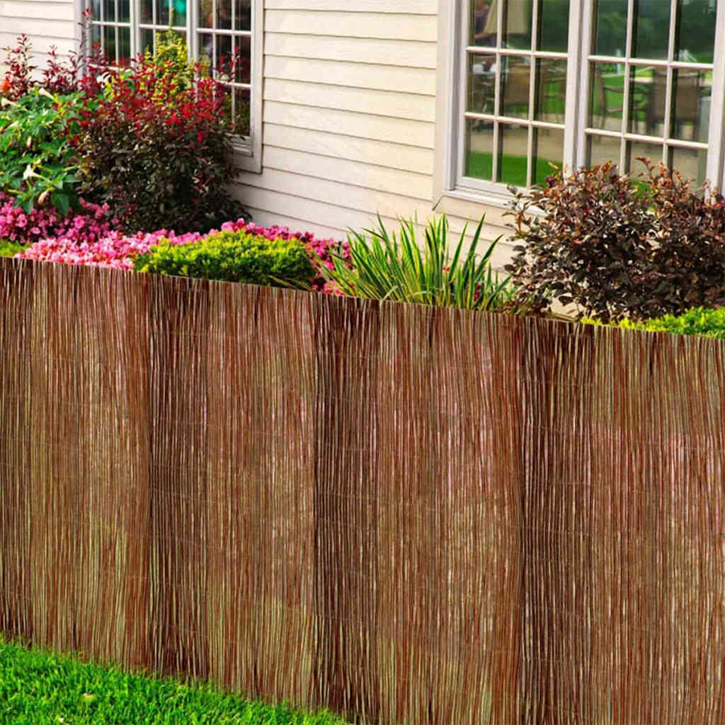 vidaXL Weidenzaun Natur 120 x 500 cm Weide