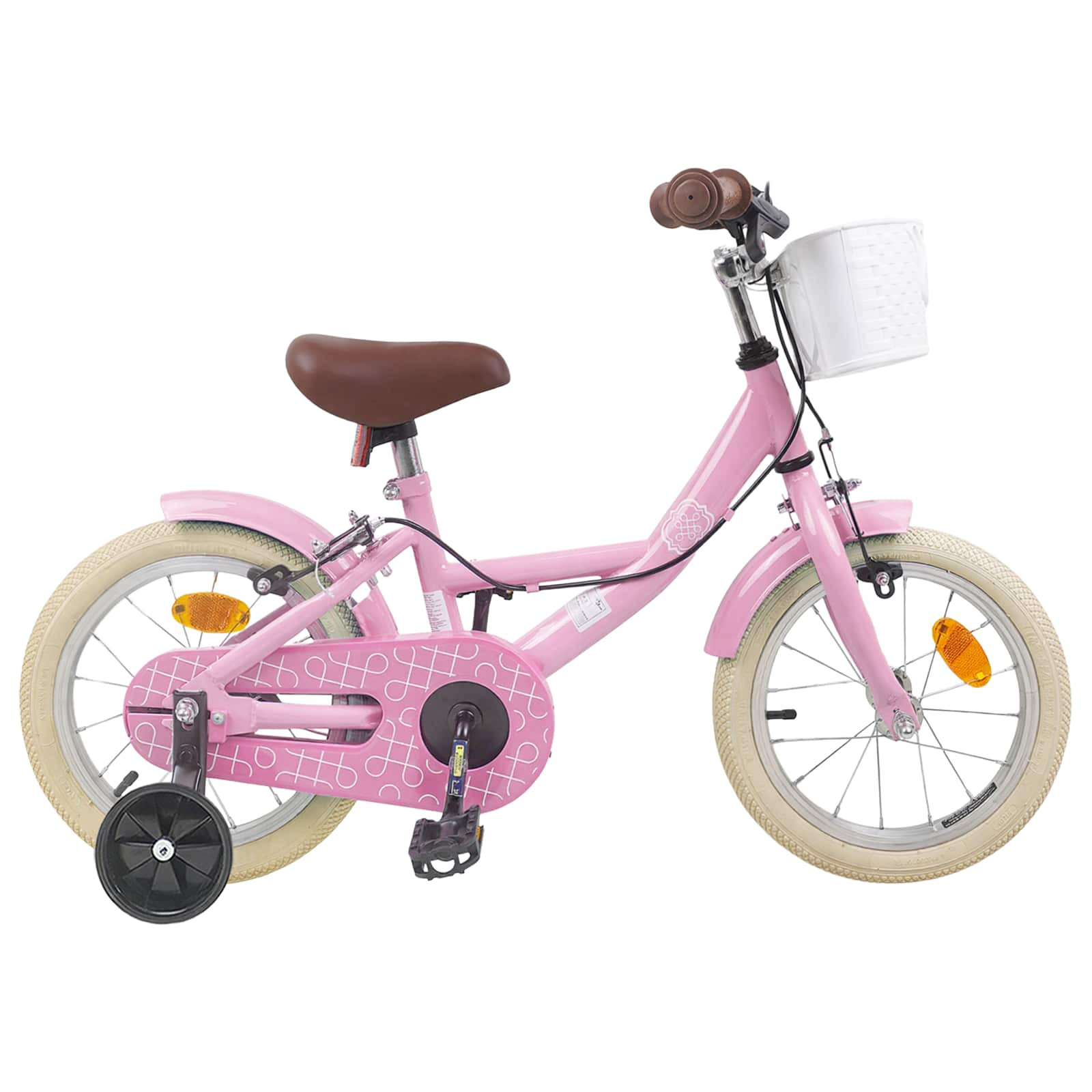 vidaXL Kinderfahrrad 14 Zoll für 3-5 Jahre alt Hellrosa