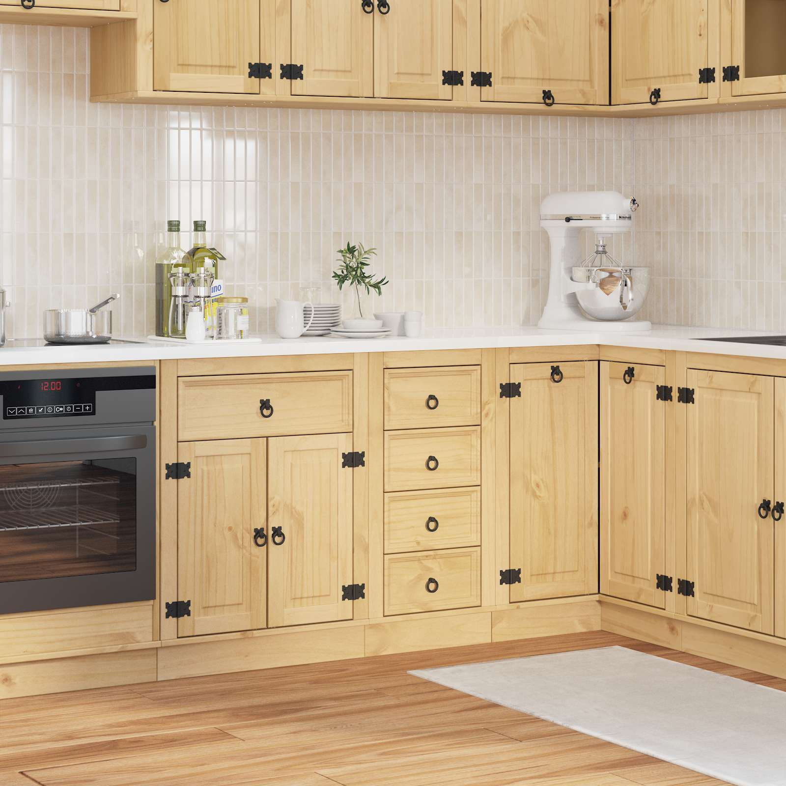 vidaXL Schrank SKI Honigbraun 40 x 46 x 81 cm Massives Kiefernholz