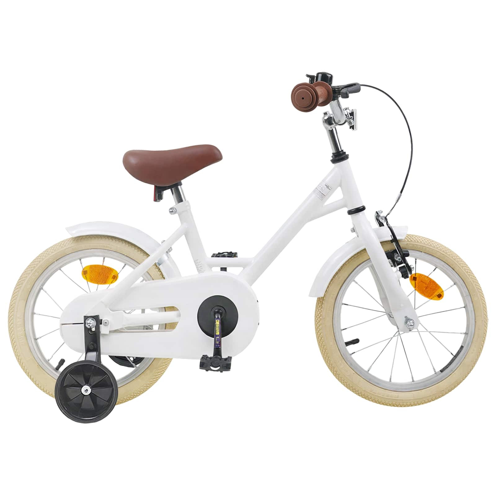 vidaXL Kinderfahrrad 14 Zoll für 3-5 Jahre alt Weiß