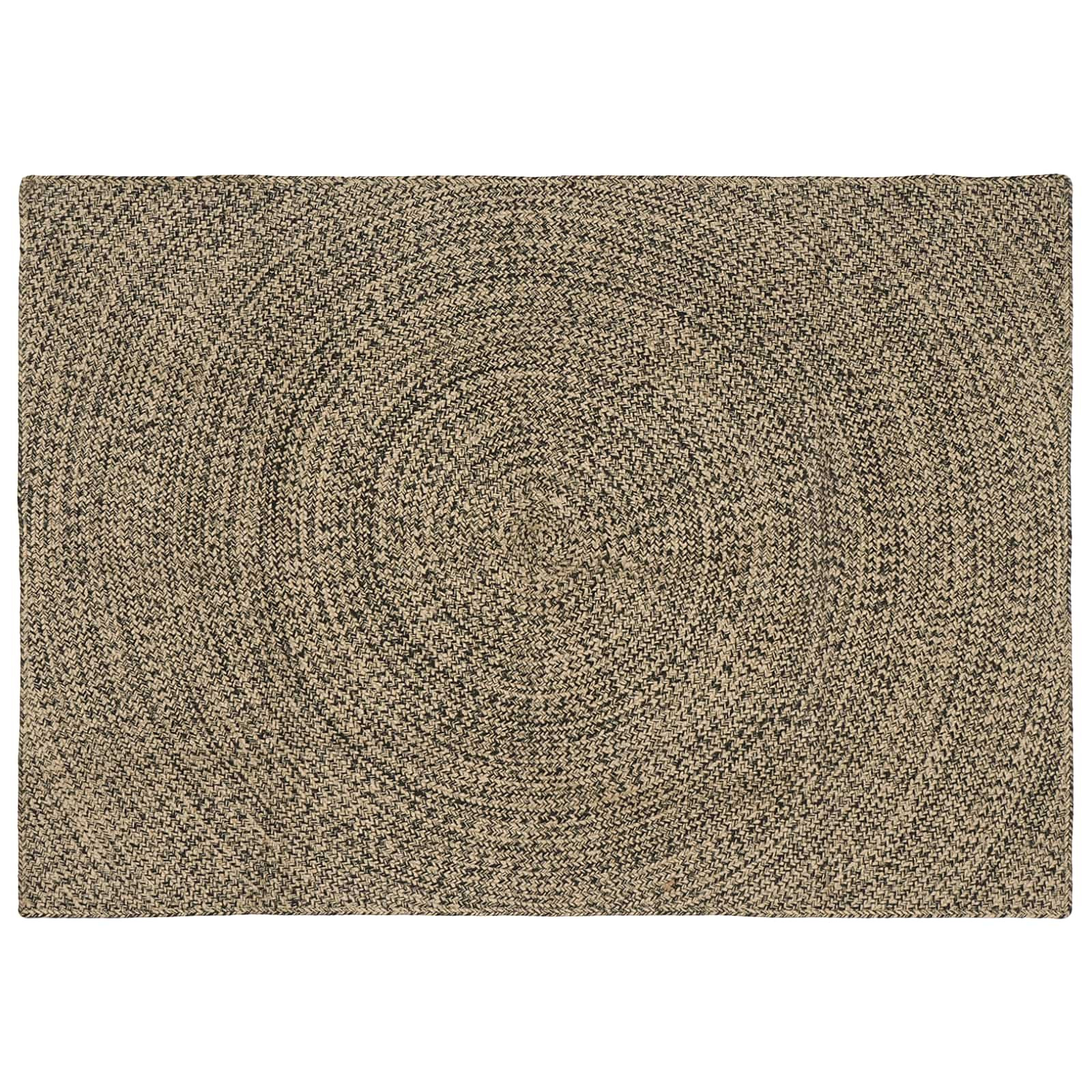 vidaXL Bereichsteppiche Natürlich und Schwarz 120 x 170 cm Jute