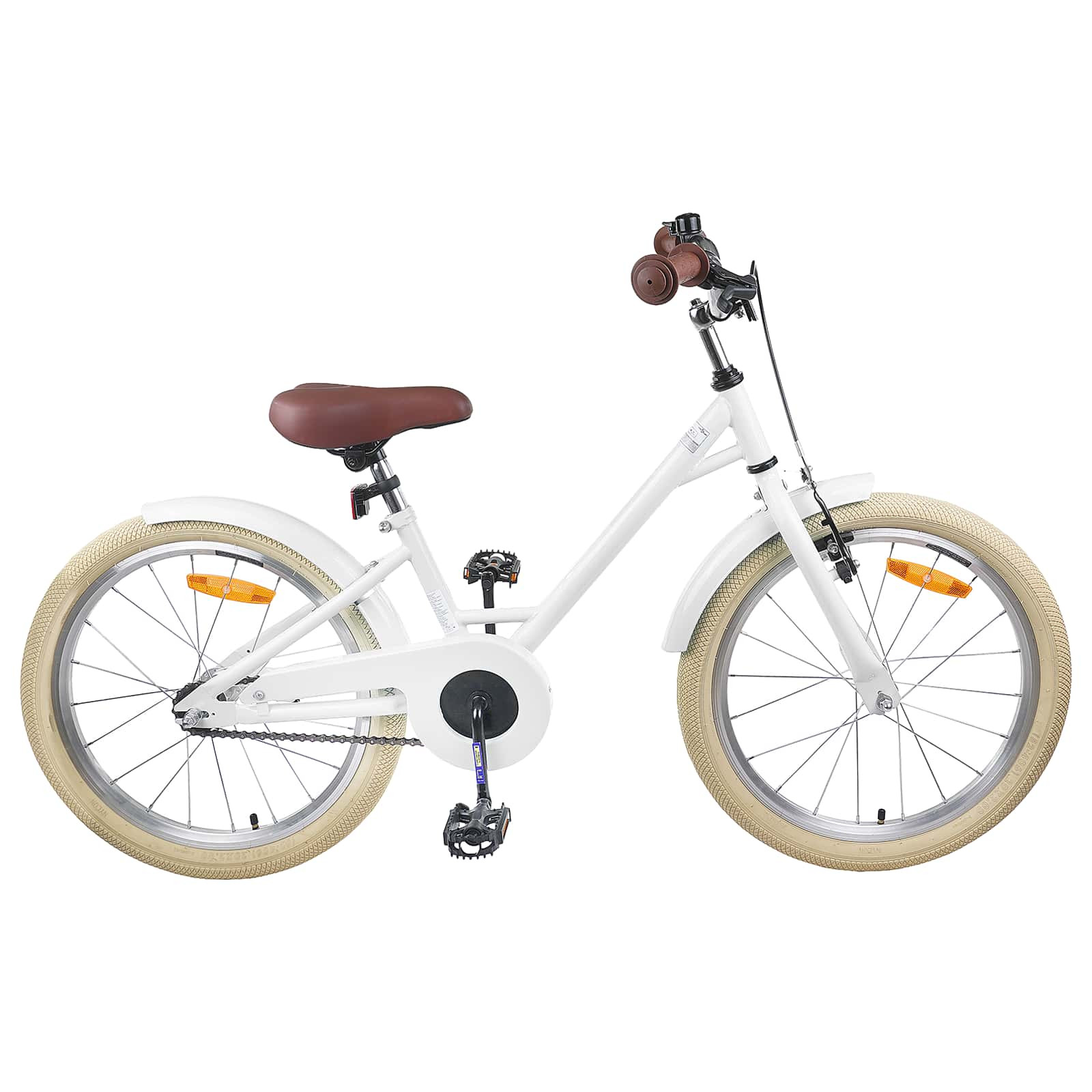 vidaXL Kinderfahrrad 22 Zoll für 7-12 Jahre alt Weiß