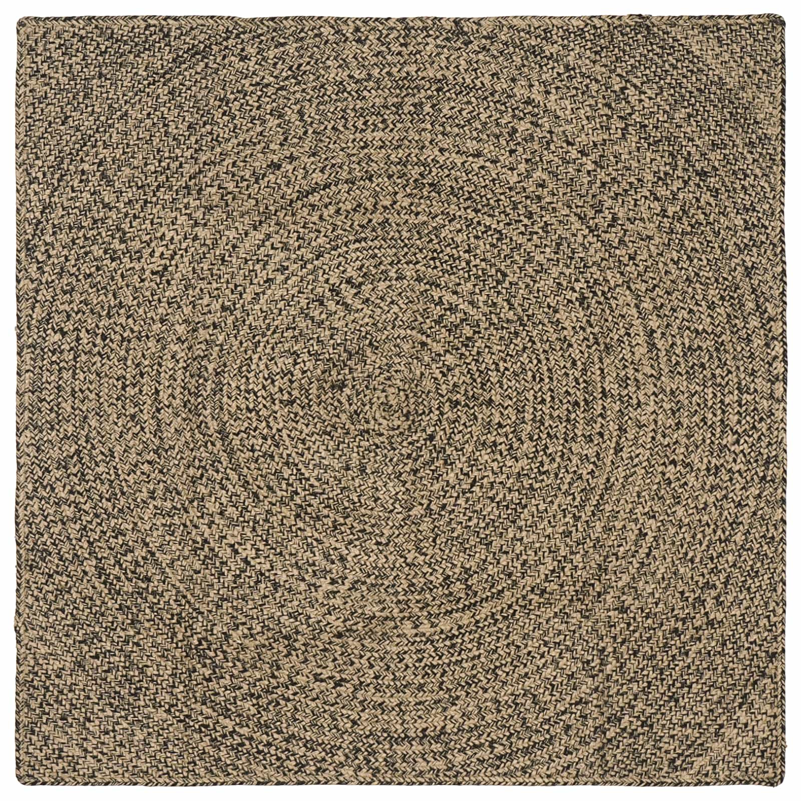 vidaXL Bereichsteppiche Natürlich und Schwarz 160 x 160 cm Jute