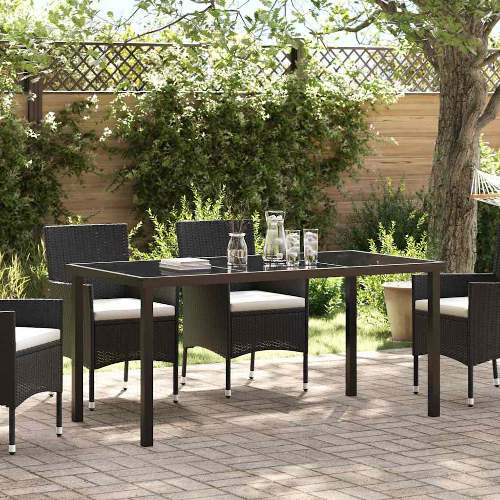 vidaXL Gartentisch Schwarz 160 x 80 x 73 cm Metall