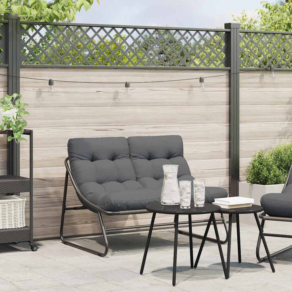 vidaXL gartenmöbel Schwarz 110 x 81 x 71 cm Pulverbeschichteter Stahl