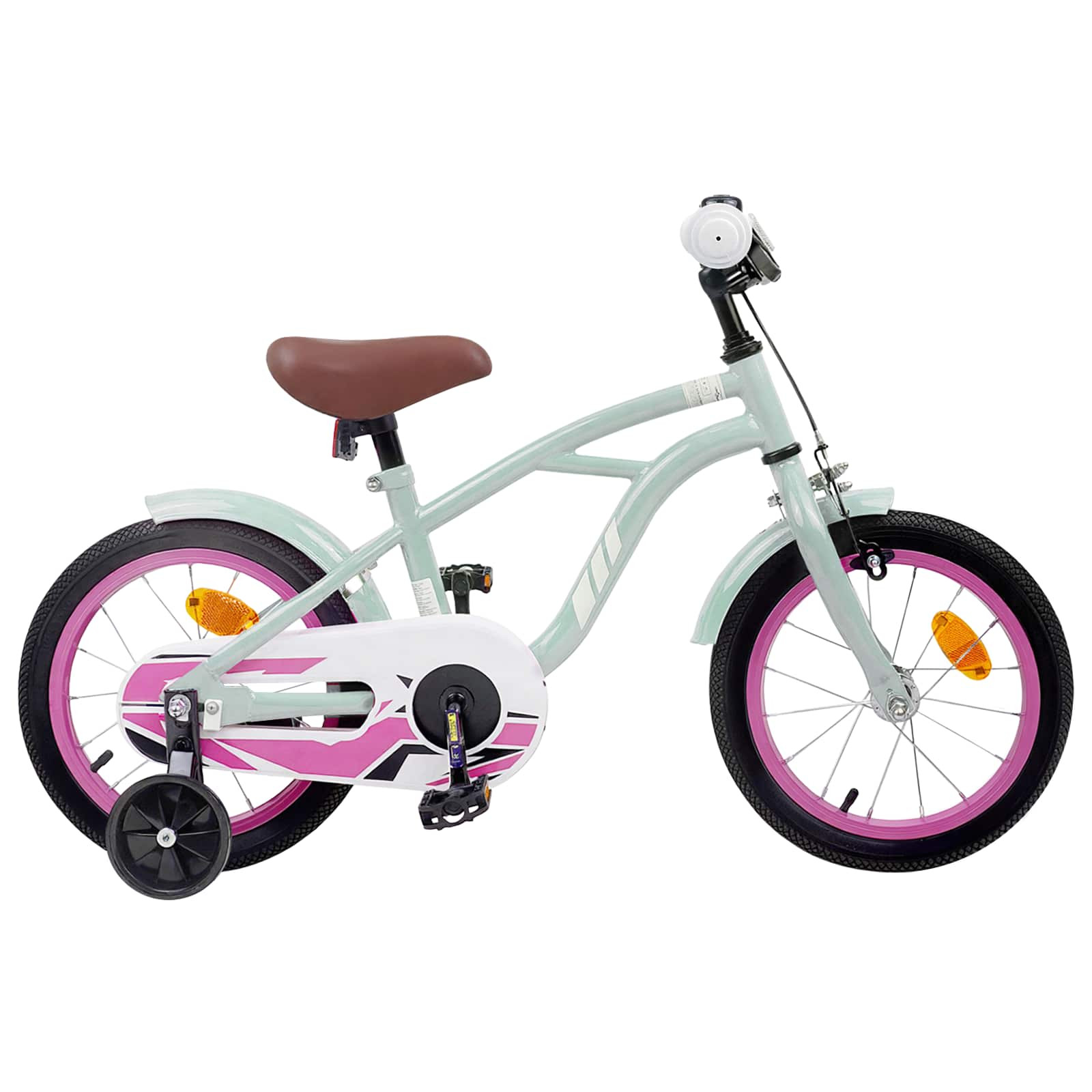vidaXL Kinderfahrrad 12 Zoll für 2-4 Jahre alt Hellgrün