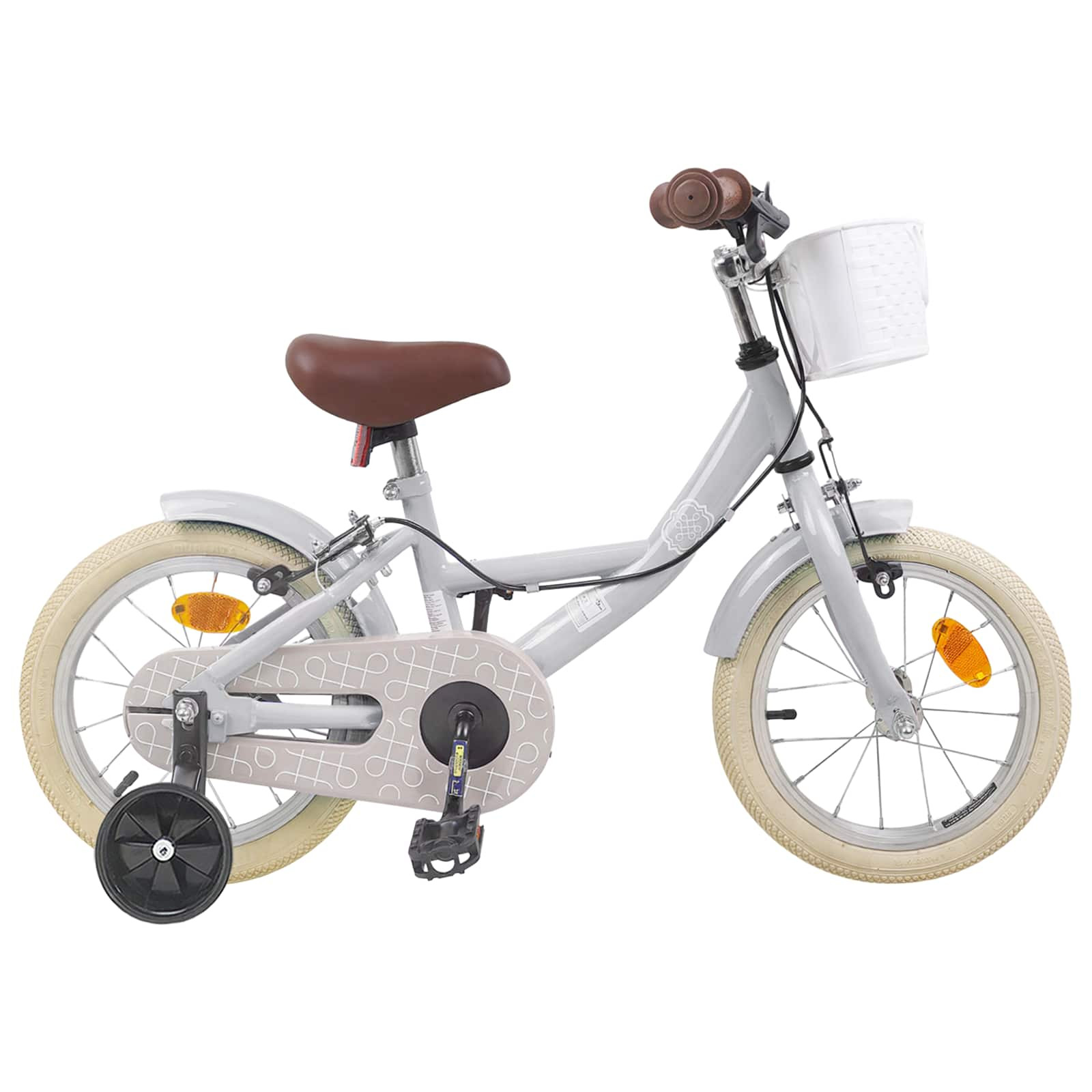 vidaXL Kinderfahrrad 16 Zoll für 4-6 Jahre alt Hellgrau