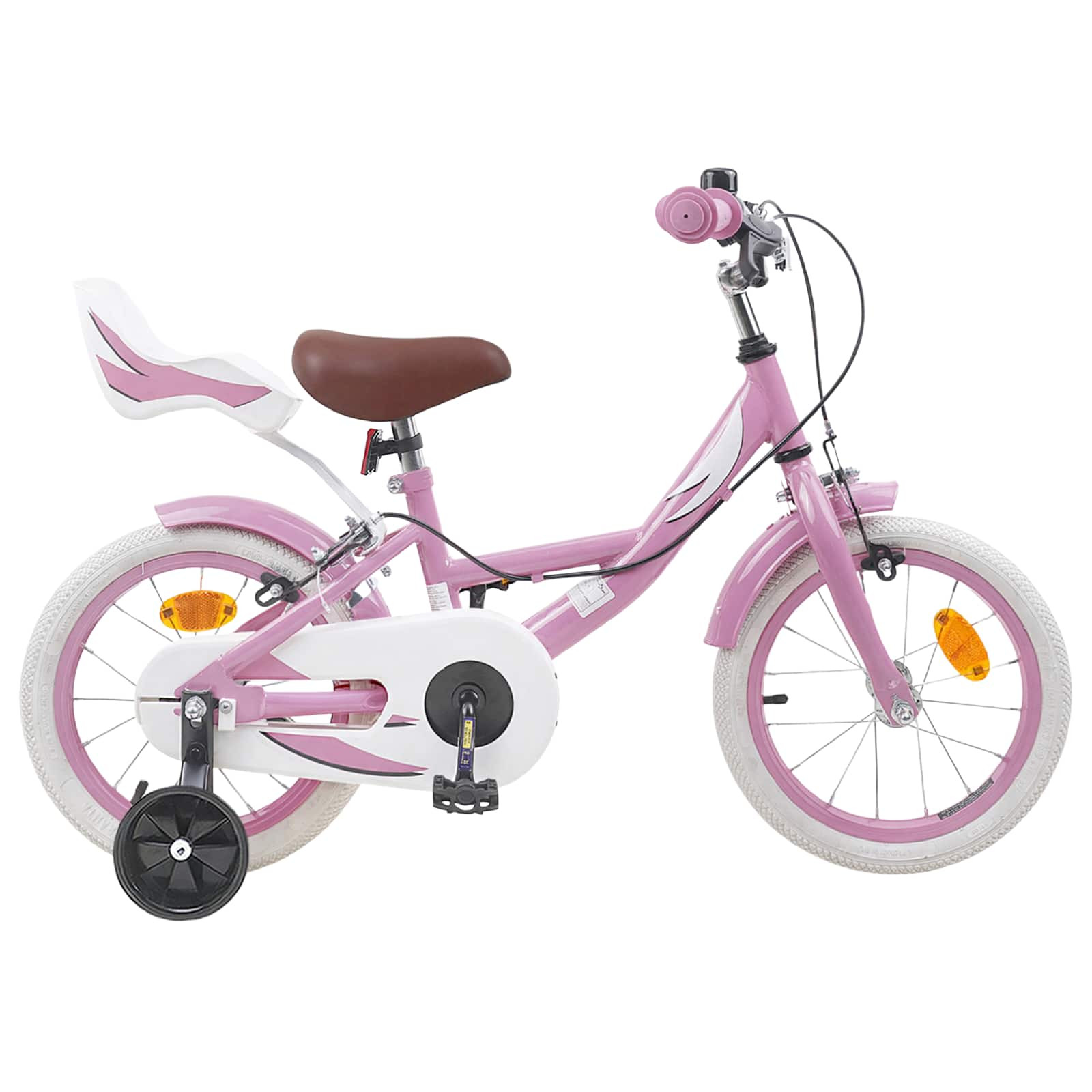 vidaXL Kinderfahrrad 14 Zoll für 3-5 Jahre alt Hellrosa