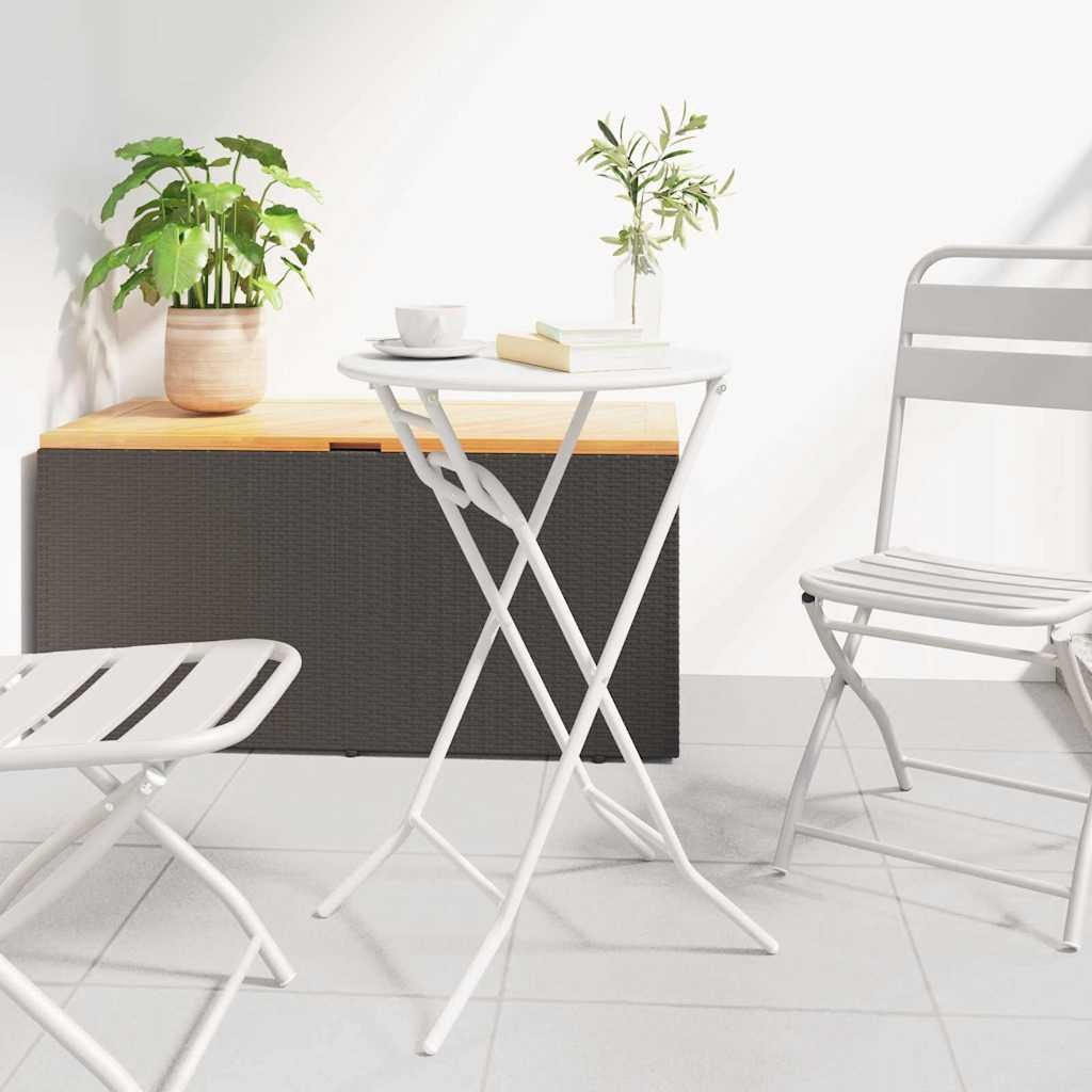vidaXL Gartentisch Weiß 50 x 50 x 72 cm Metall