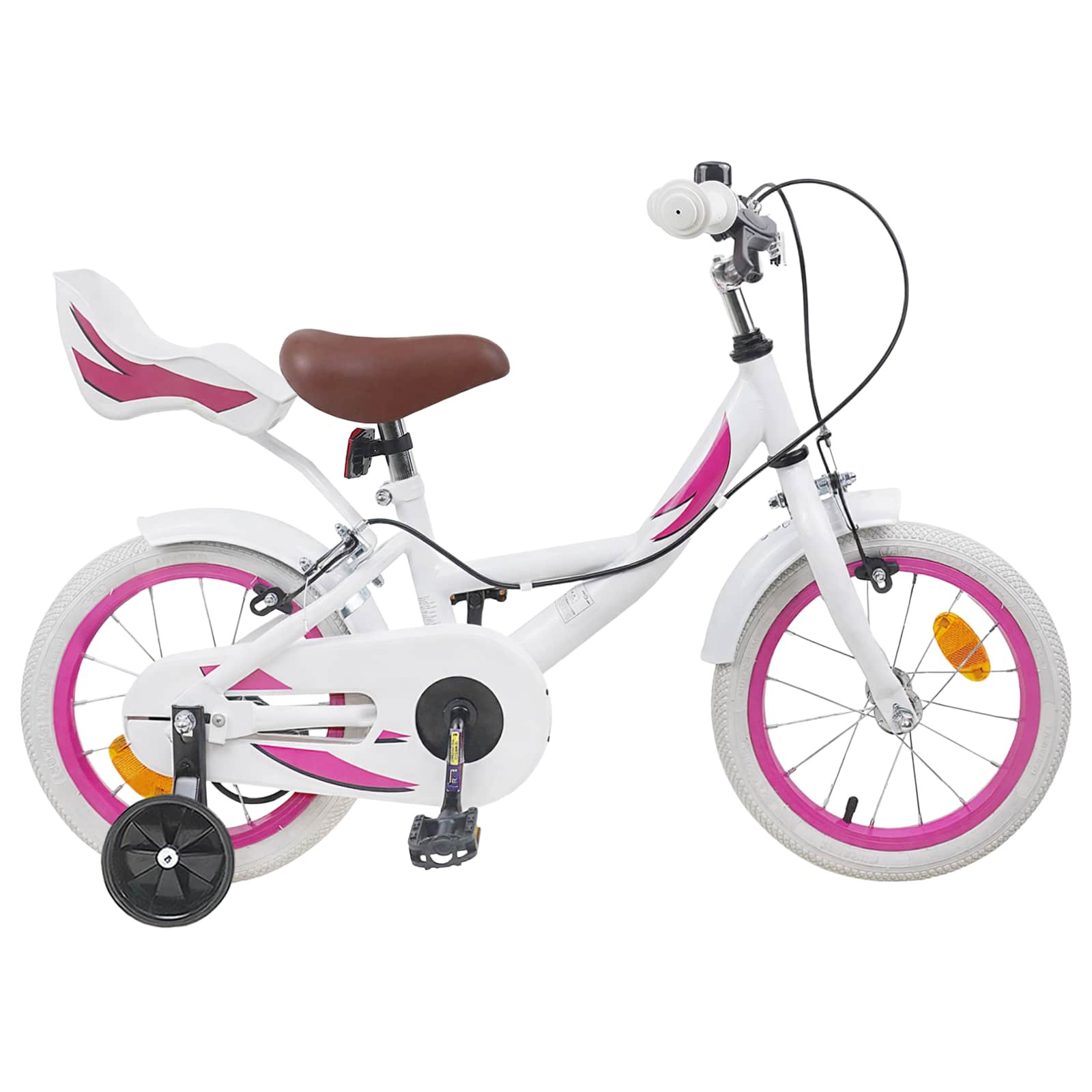 vidaXL Kinderfahrrad 12 Zoll für 2-4 Jahre alt Weiß