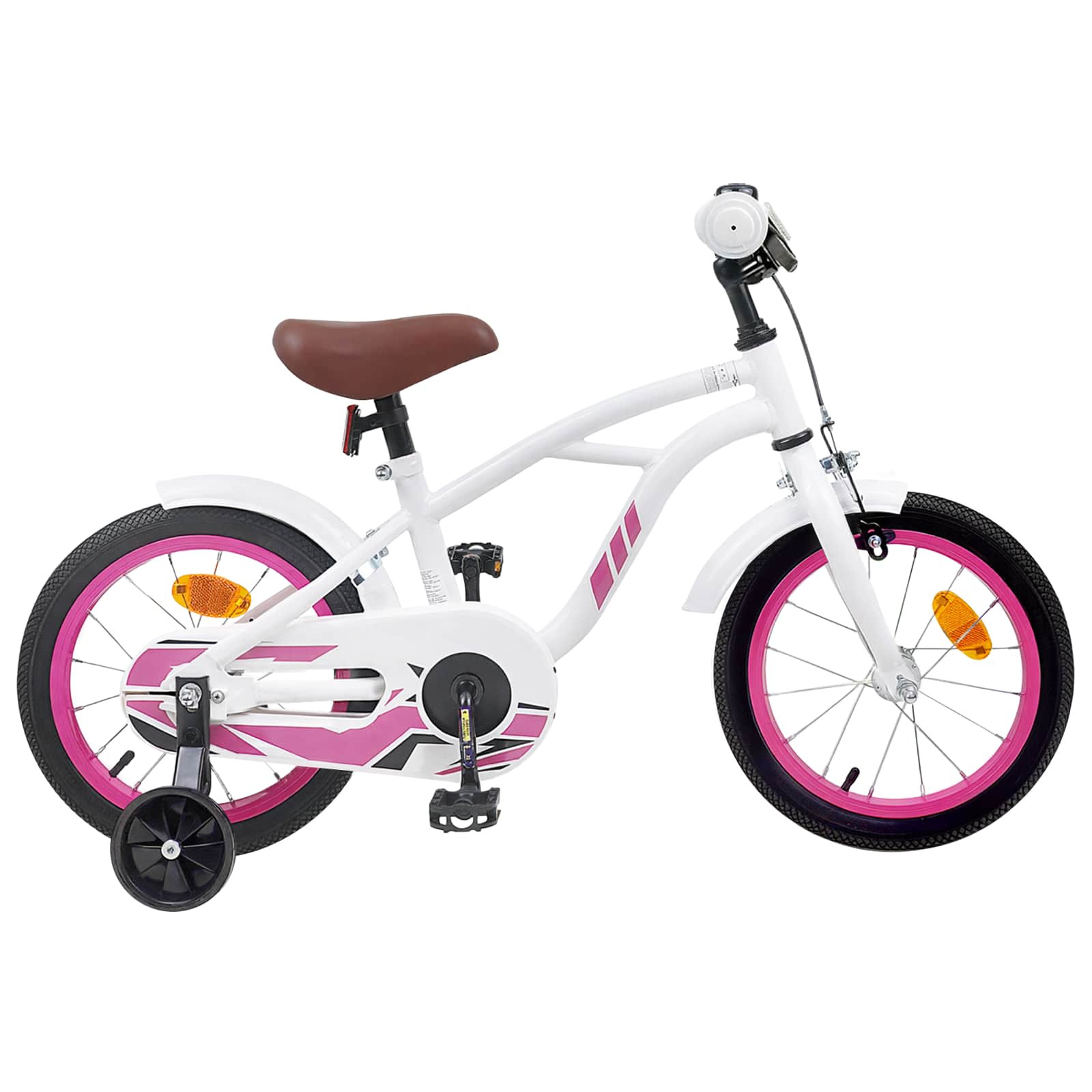 vidaXL Kinderfahrrad 12 Zoll für 2-4 Jahre alt Weiß