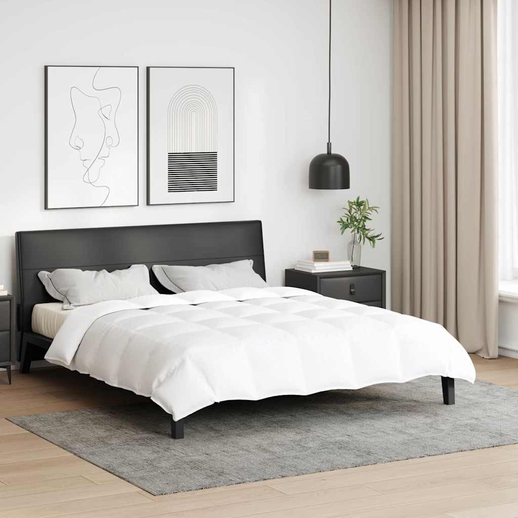 vidaXL Sommerdecke Weiß 240 x 200 cm Feder