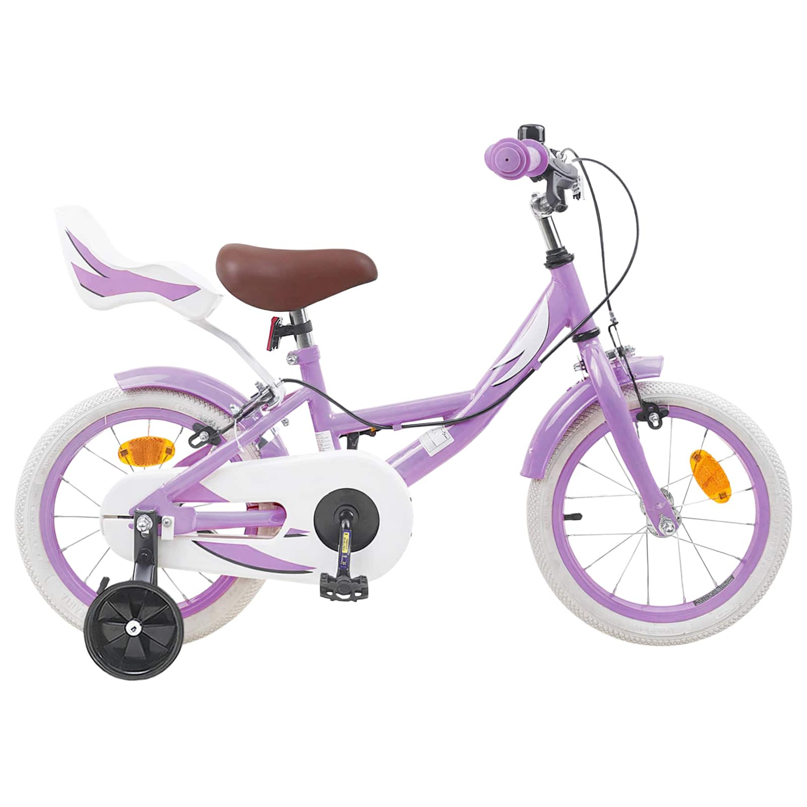 vidaXL Kinderfahrrad 12 Zoll für 2-4 Jahre alt Lila