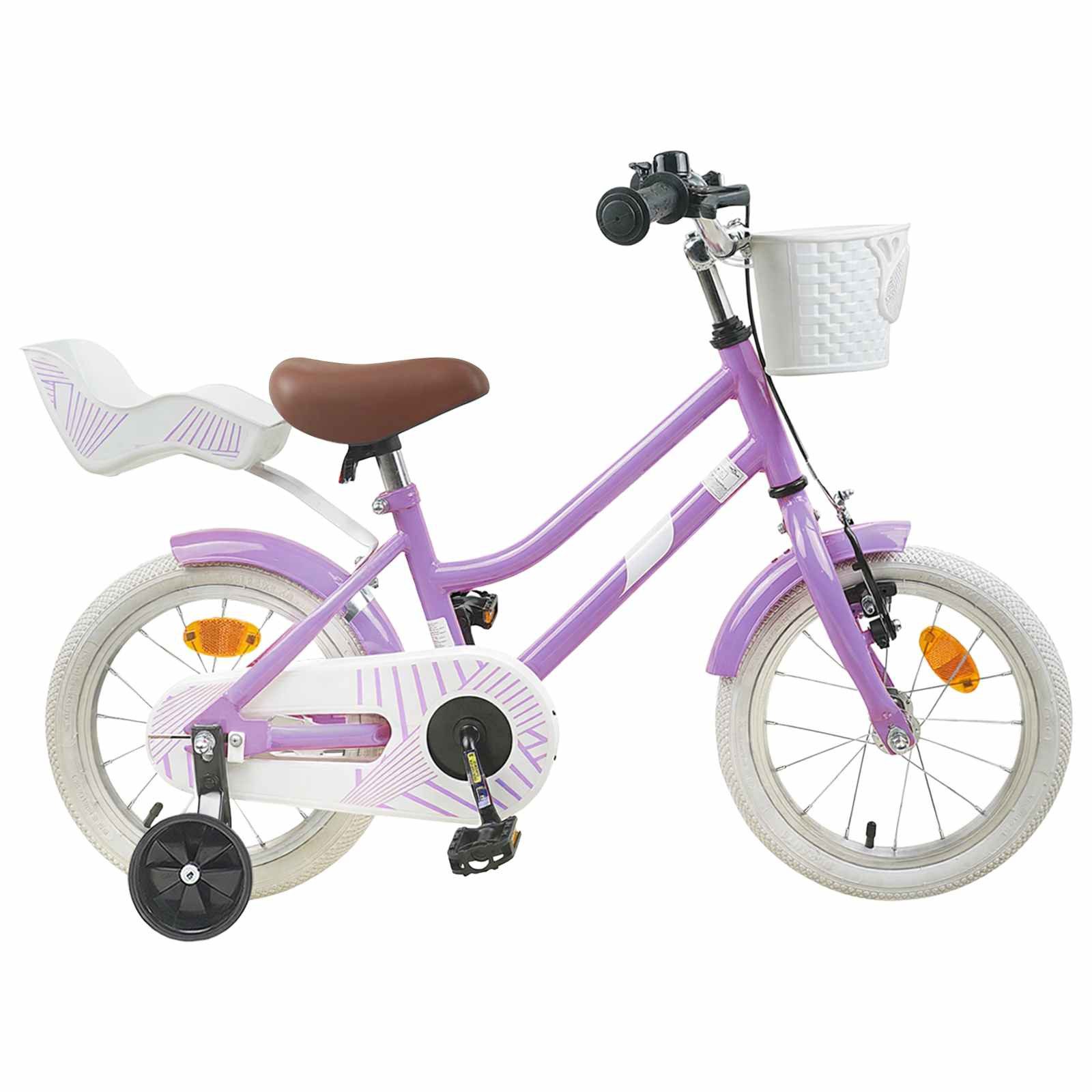 vidaXL Kinderfahrrad 16 Zoll für 4-6 Jahre alt Lila