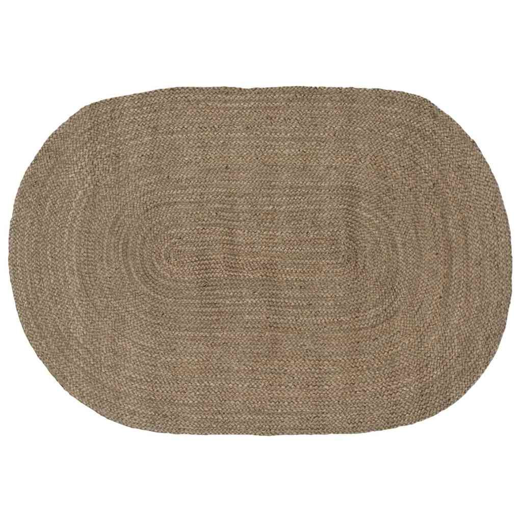 vidaXL Bereichsteppiche Grau 100 x 152 cm Jute
