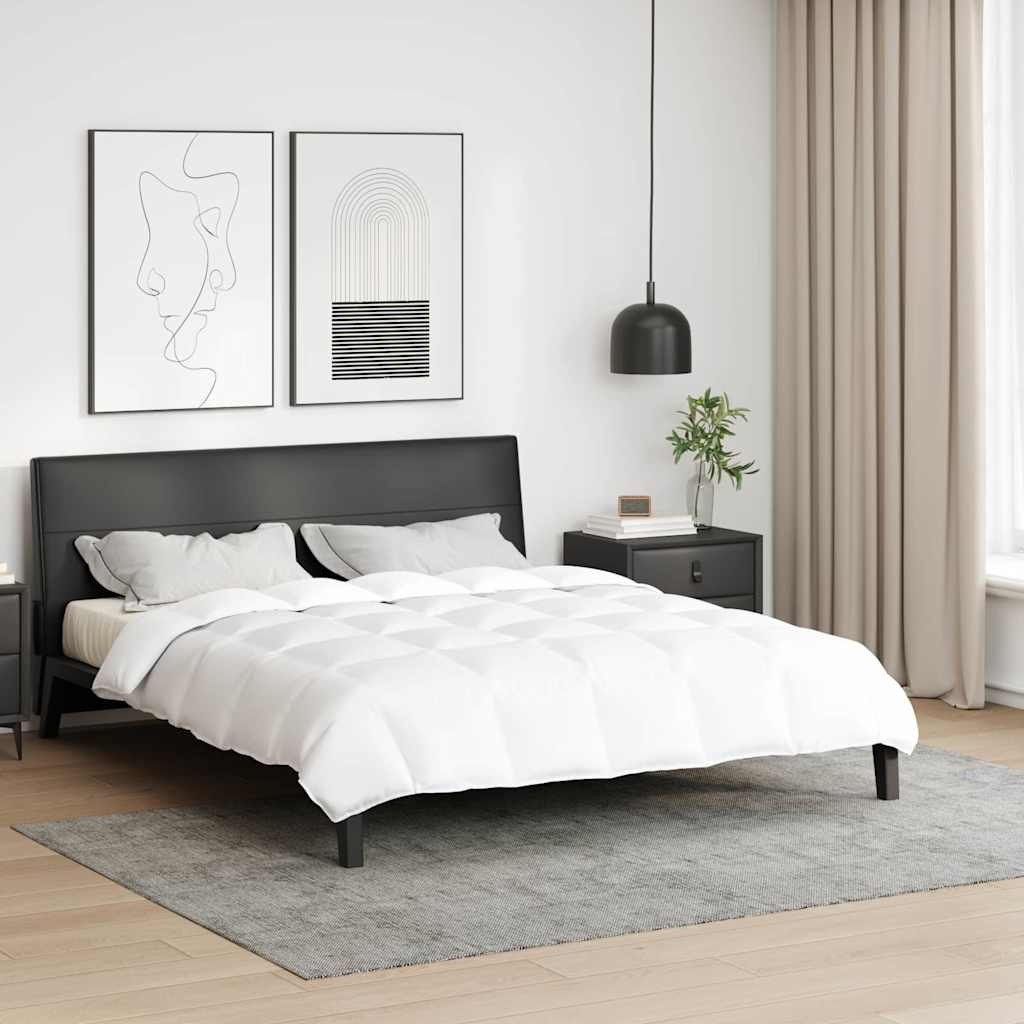 vidaXL Bettdecke Weiß 200 x 200 cm Feder