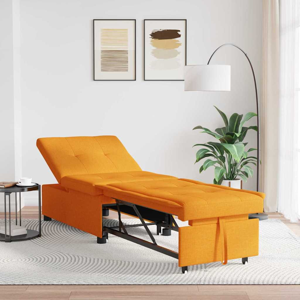 vidaXL Schlafsofa Ausziehbar Dunkelgelb 194 x 50 x 82 cm Stoff
