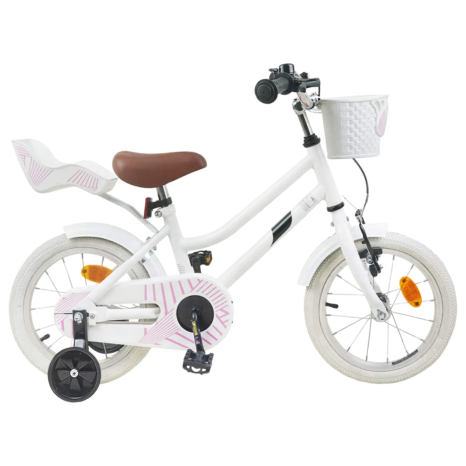 vidaXL Kinderfahrrad 12 Zoll für 2-4 Jahre alt Weiß