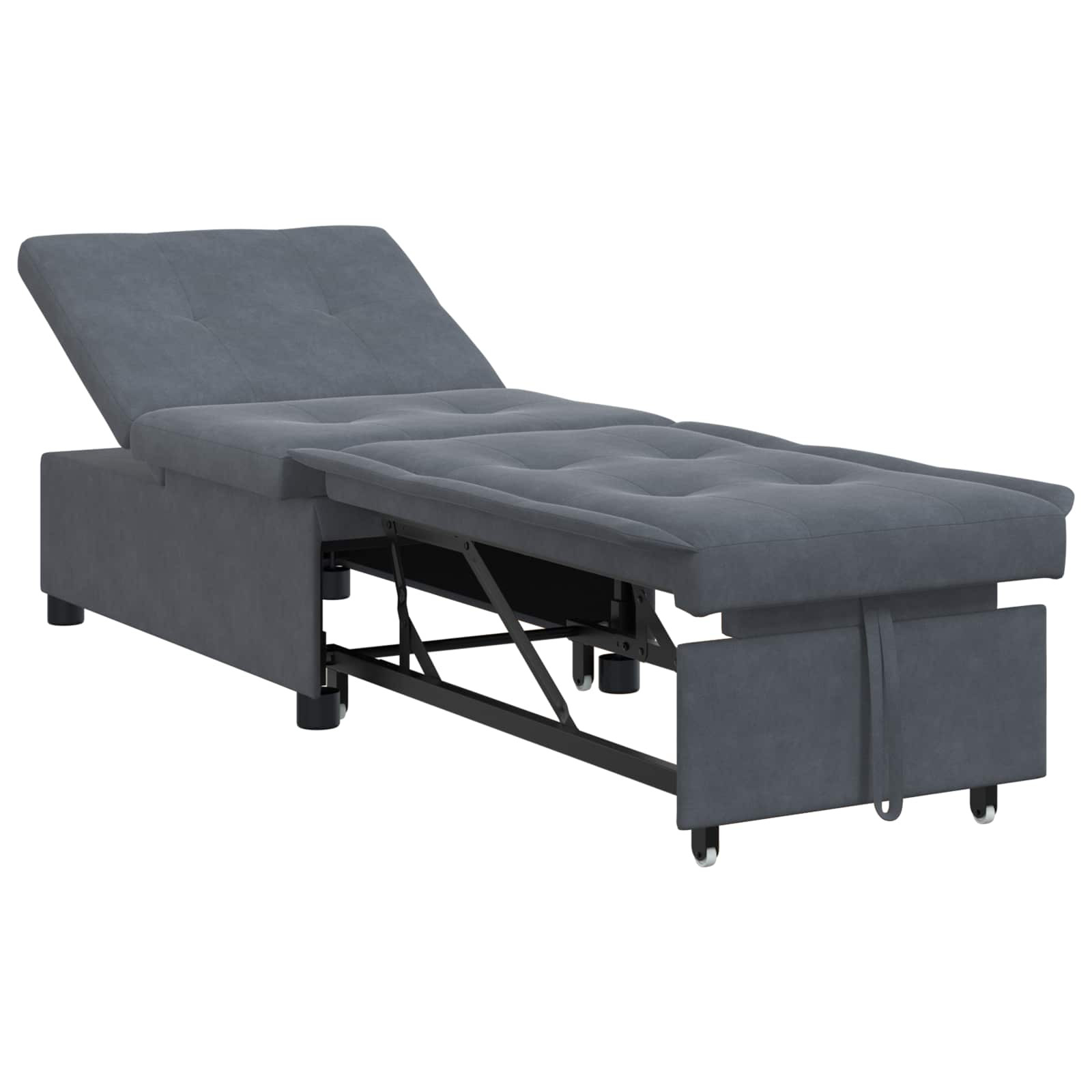 vidaXL Schlafsofa Dunkelgrau 194 x 67 x 82 cm Samt