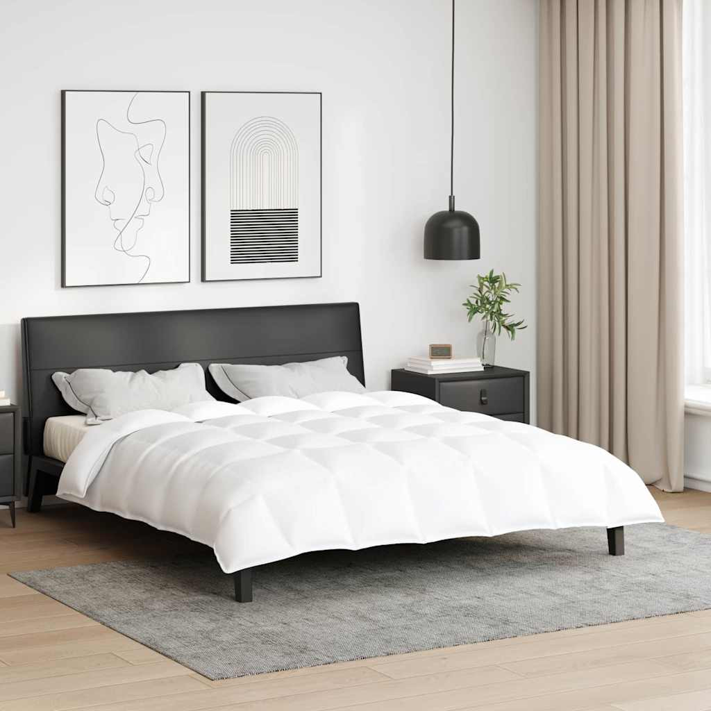 vidaXL Winterbettdecke Weiß 200 x 200 cm Feder