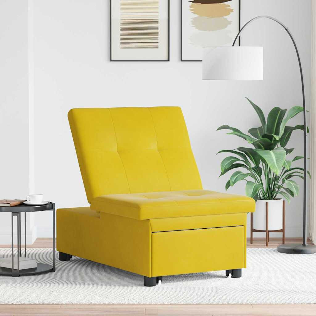 vidaXL Schlafsofa Gelb 194 x 67 x 82 cm Samt