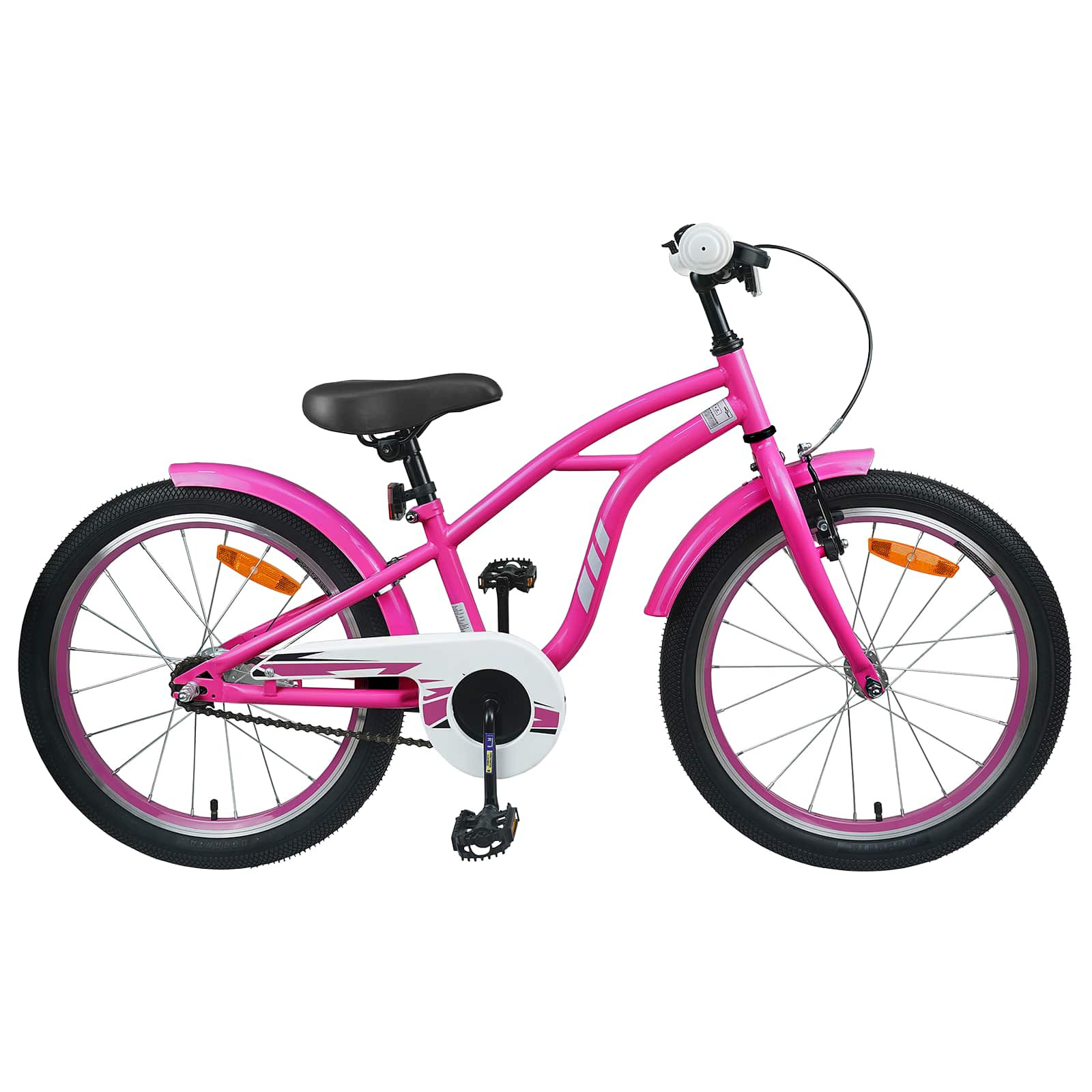 vidaXL Kinderfahrrad 20 Zoll für 6-11 Jahre alt Dunkelrosa