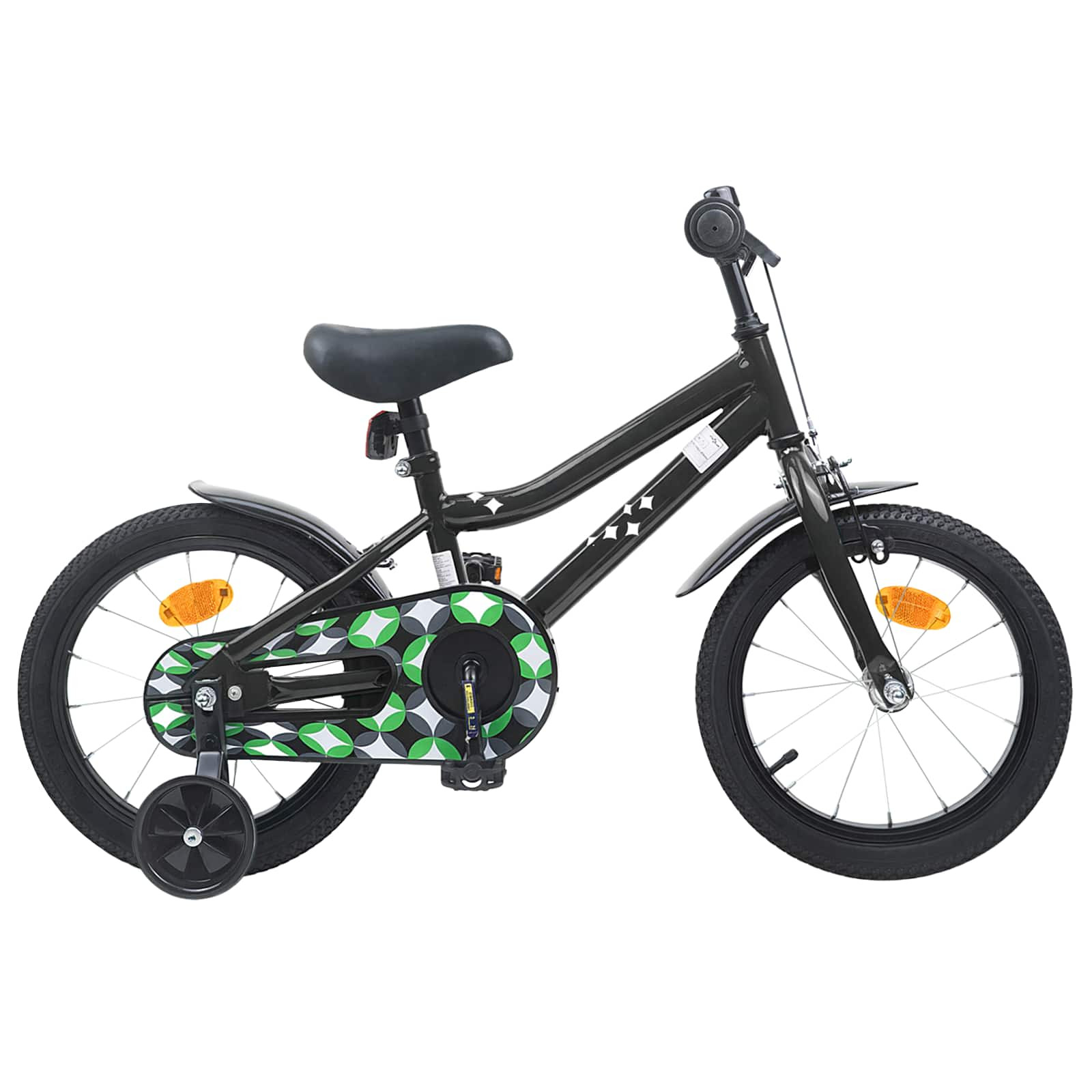 vidaXL Kinderfahrrad 12 Zoll für 2-4 Jahre alt Schwarz