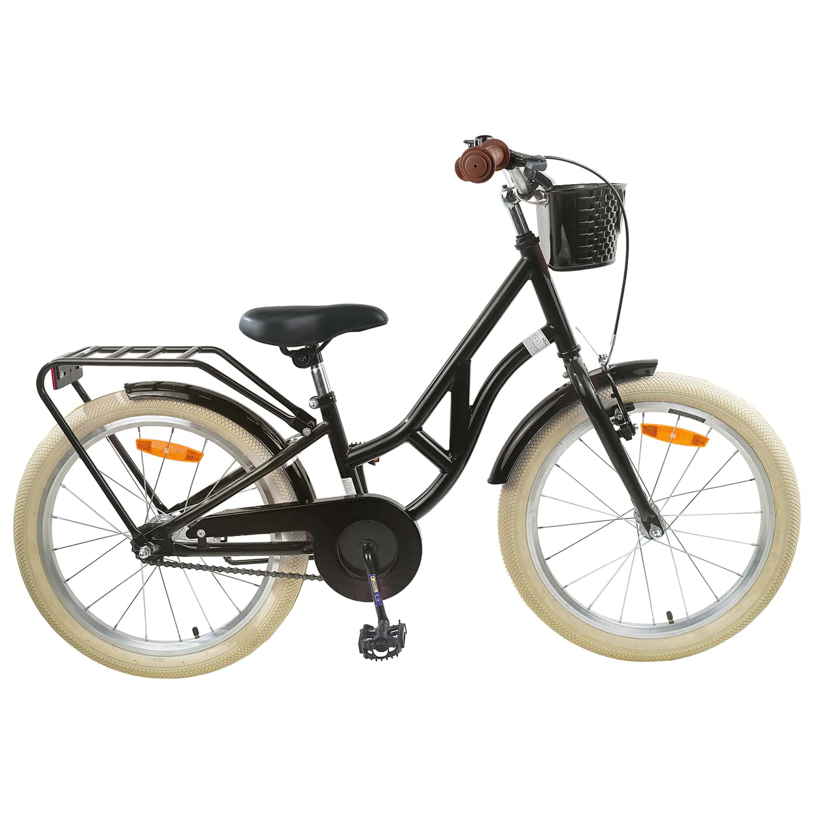 vidaXL Kinderfahrrad 20 Zoll für 6-11 Jahre alt Schwarz