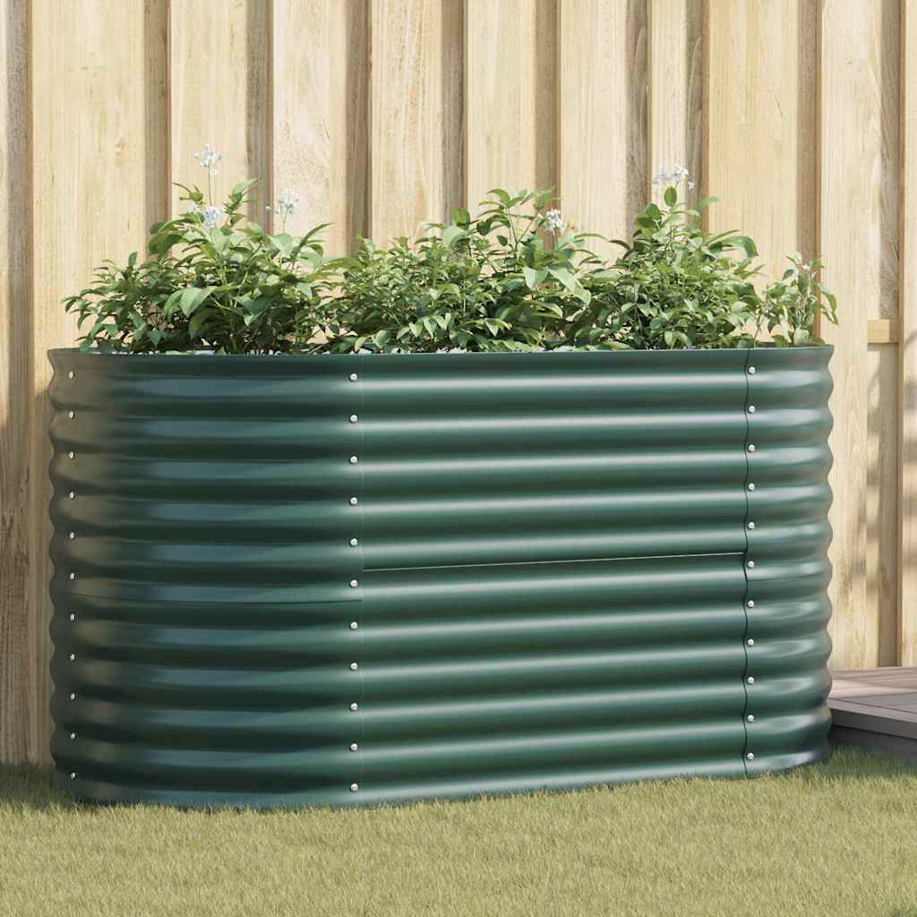 vidaXL Hochbeet Grün 160 x 80 x 81 cm Stahl