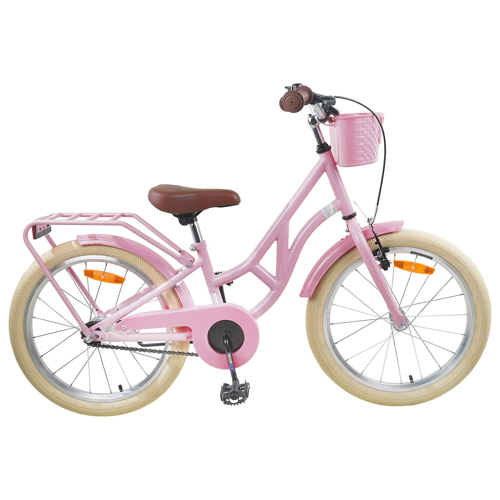 vidaXL Kinderfahrrad 24 Zoll für 8-12 Jahre alt Hellrosa
