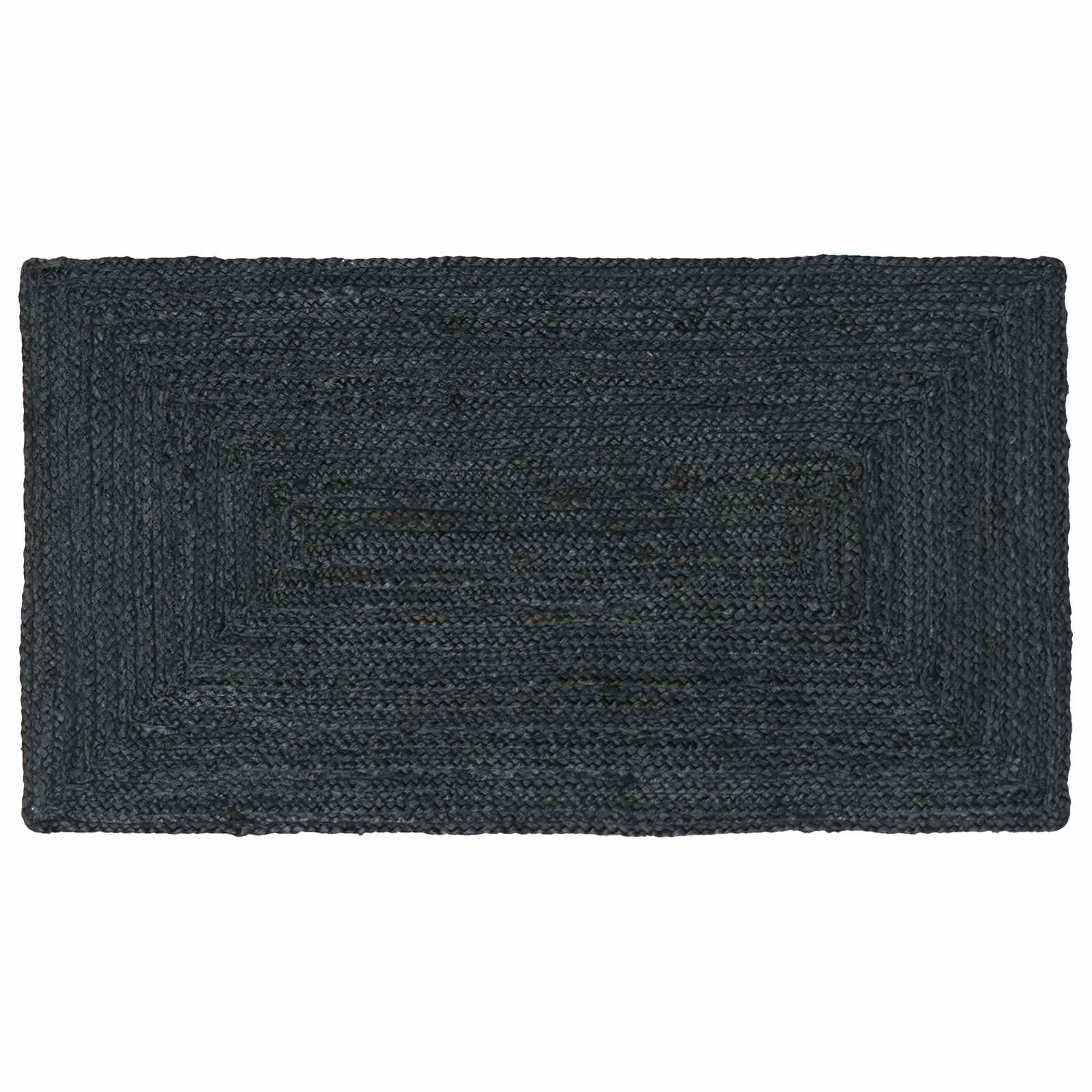 vidaXL Bereichsteppiche Rechtwinklig Dunkelgrau 60 x 110 cm Jute