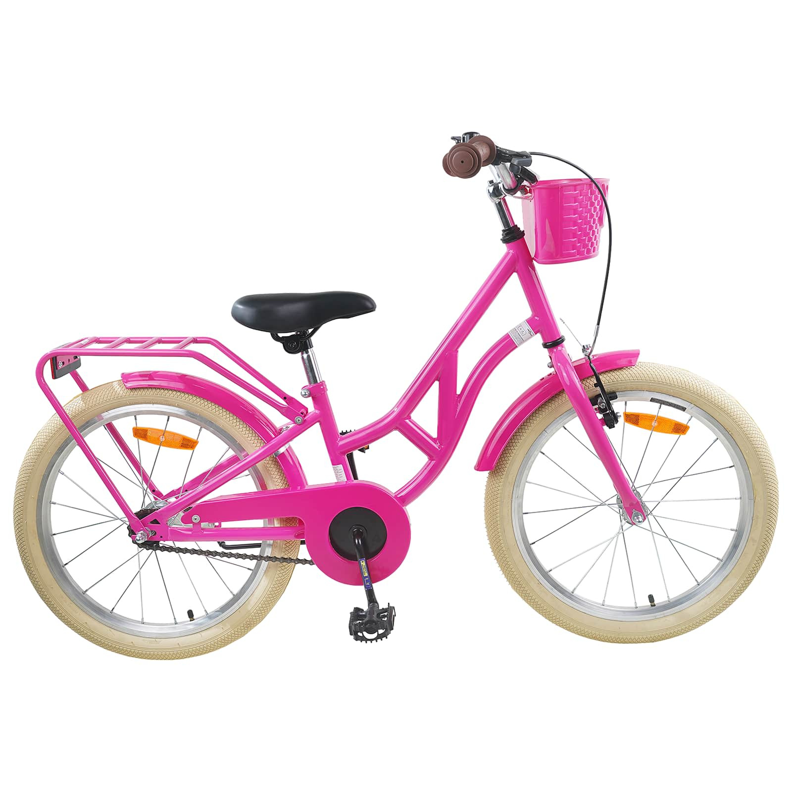 vidaXL Kinderfahrrad 20 Zoll für 6-11 Jahre alt Dunkelrosa
