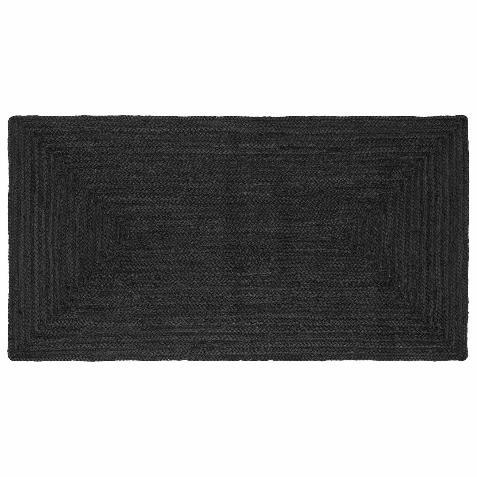 vidaXL Bereichsteppiche Rechtwinklig Dunkelgrau 80 x 150 cm Jute