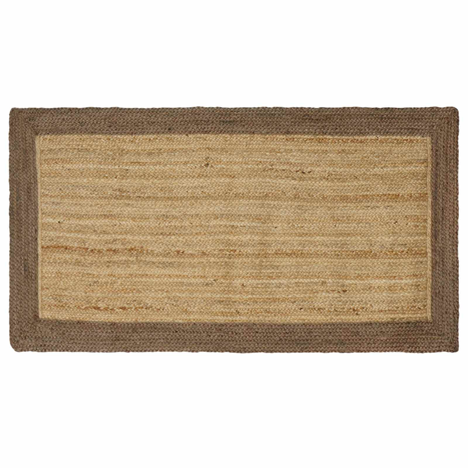 vidaXL Bereichsteppiche Grau 80 x 150 cm Jute