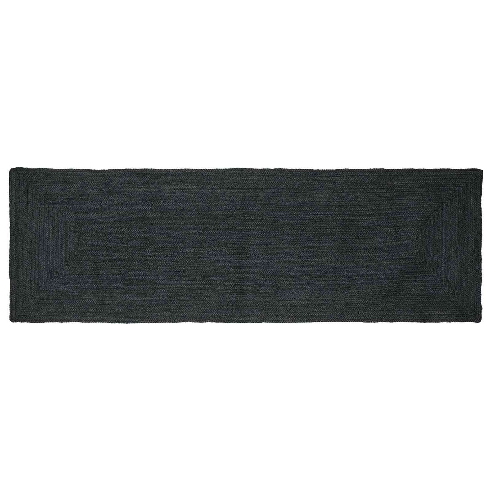 vidaXL Bereichsteppiche Rechtwinklig Dunkelgrau 80 x 200 cm Jute