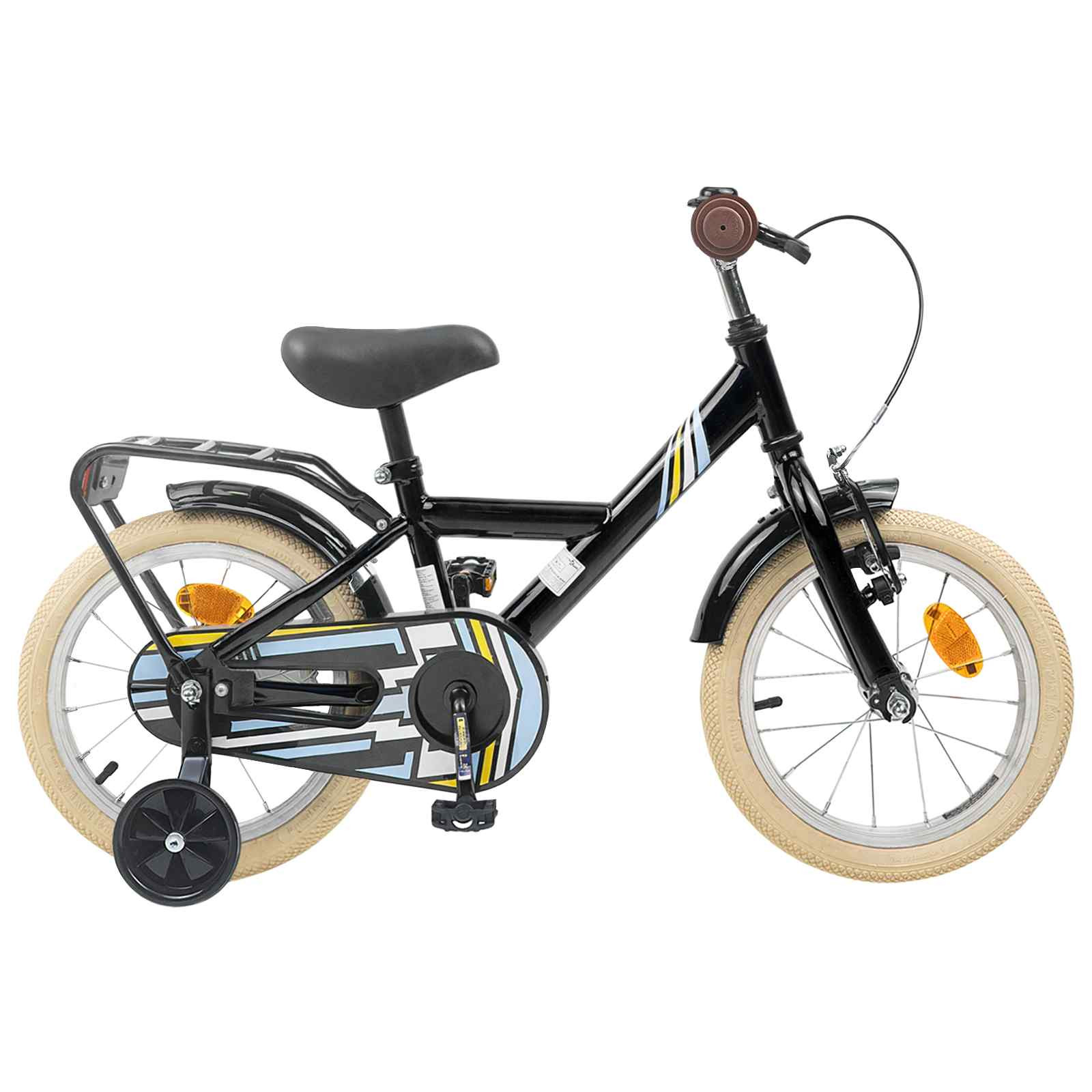 vidaXL Kinderfahrrad 12 Zoll für 2-4 Jahre alt Schwarz