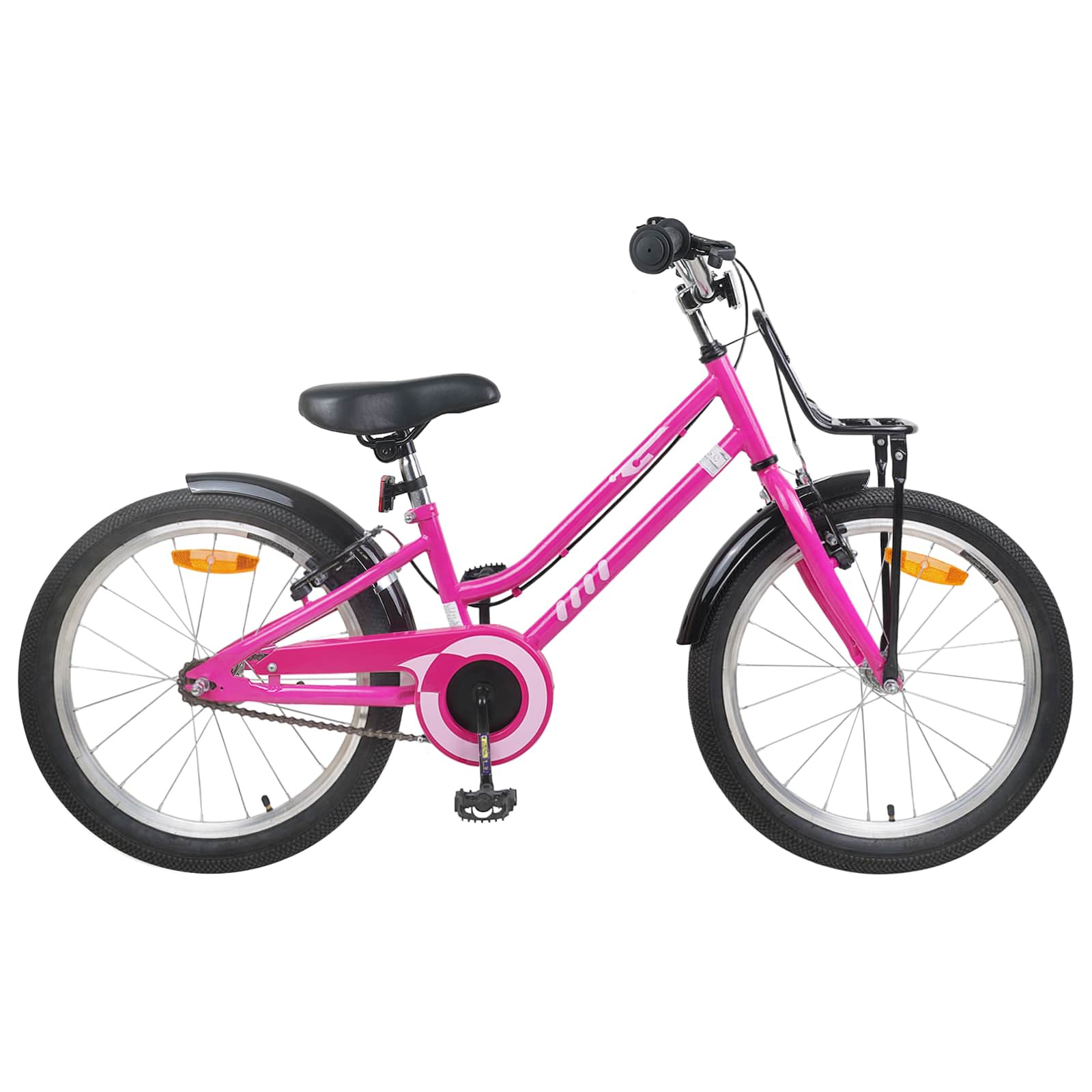 vidaXL Kinderfahrrad 20 Zoll für 6-11 Jahre alt Pink Schwarz