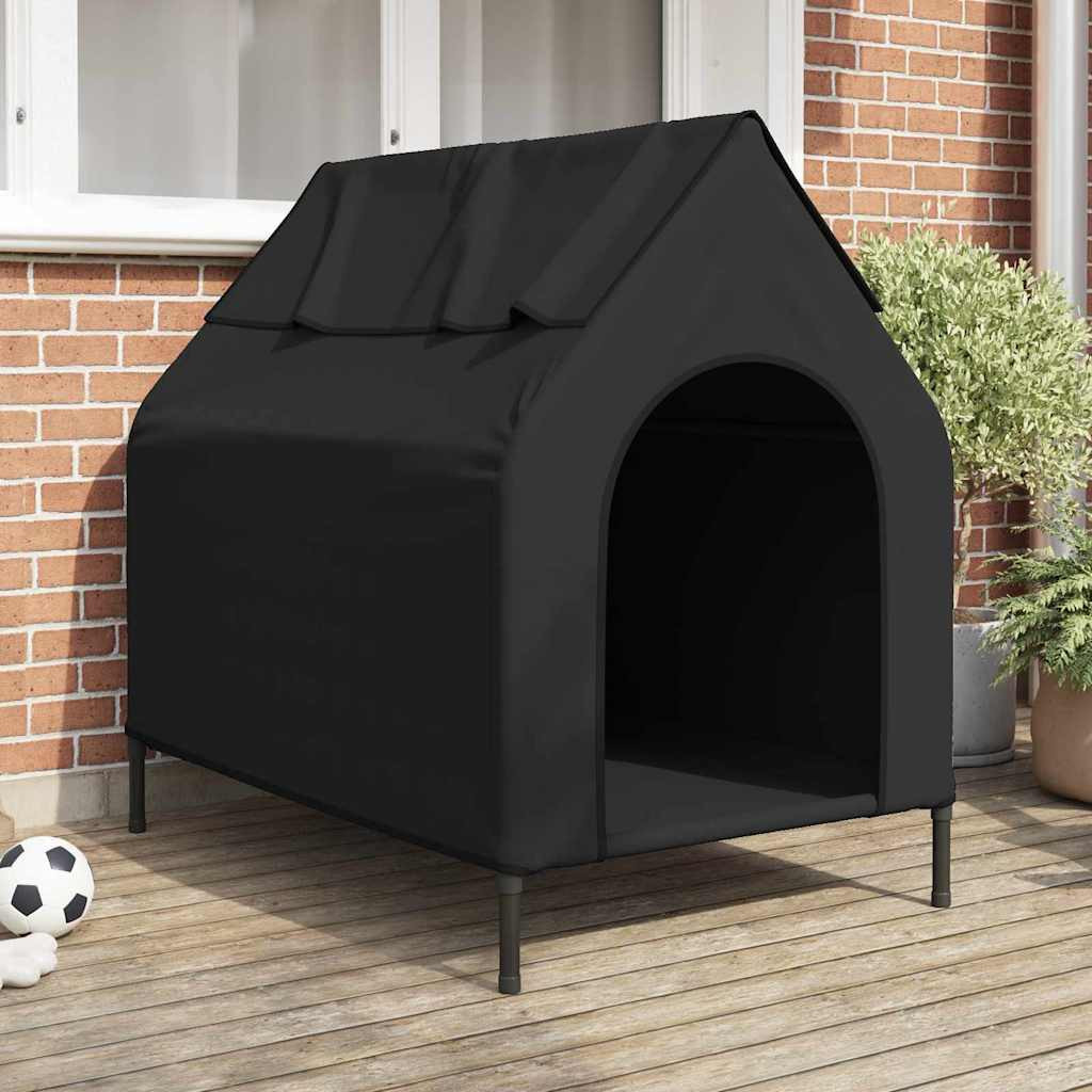 vidaXL Haustierhaus Schwarz 110 x 75 x 90 cm Stahl