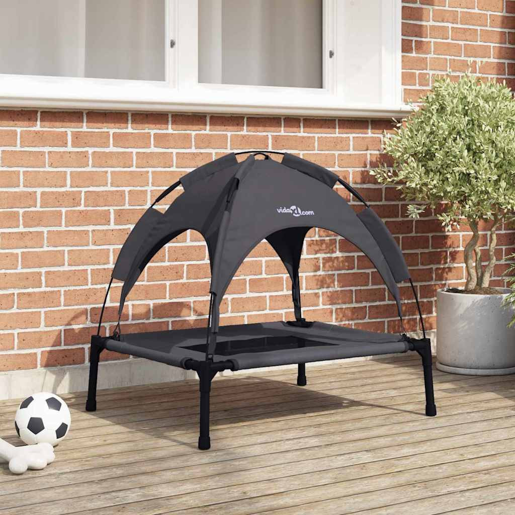 vidaXL Hundebett Schwarz 76 x 62 x 70,5 cm Stahl