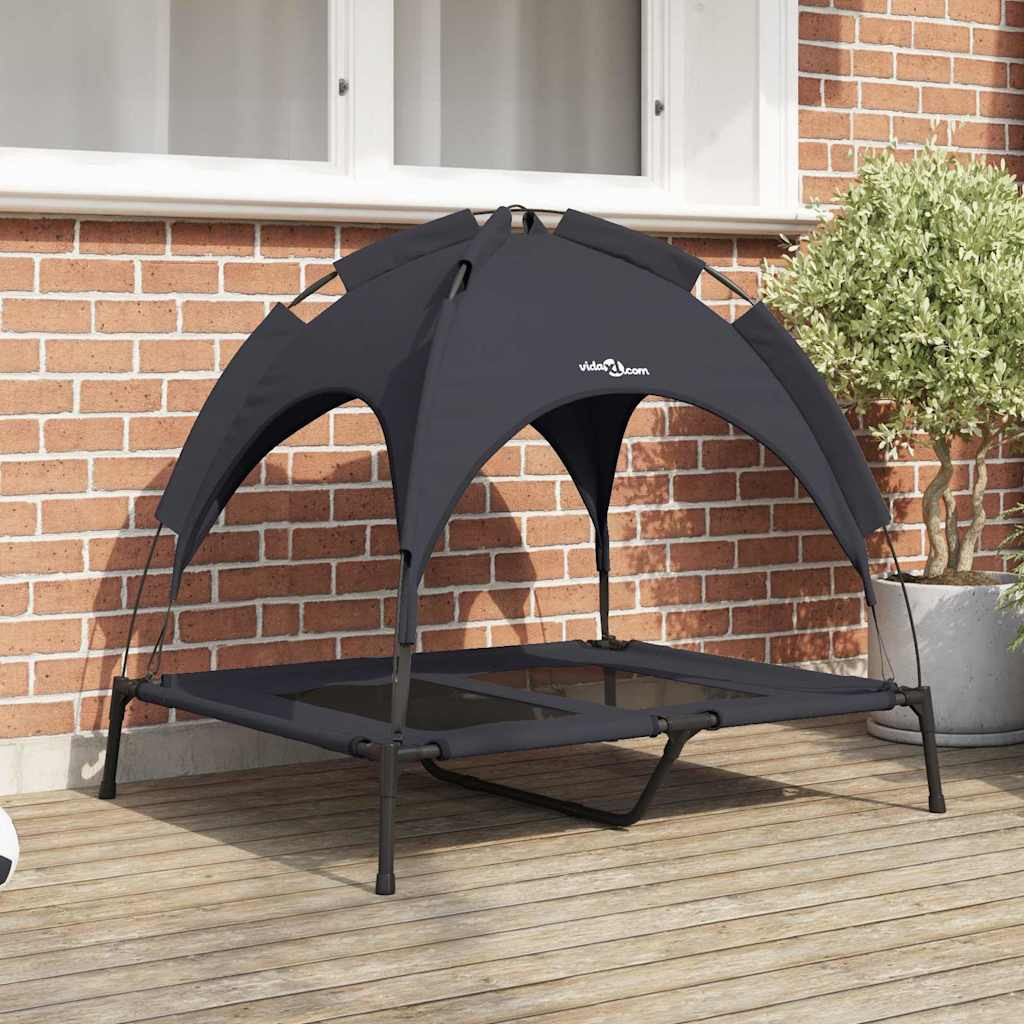 vidaXL Hundebett Schwarz 92 x 77 x 82,5 cm Stahl