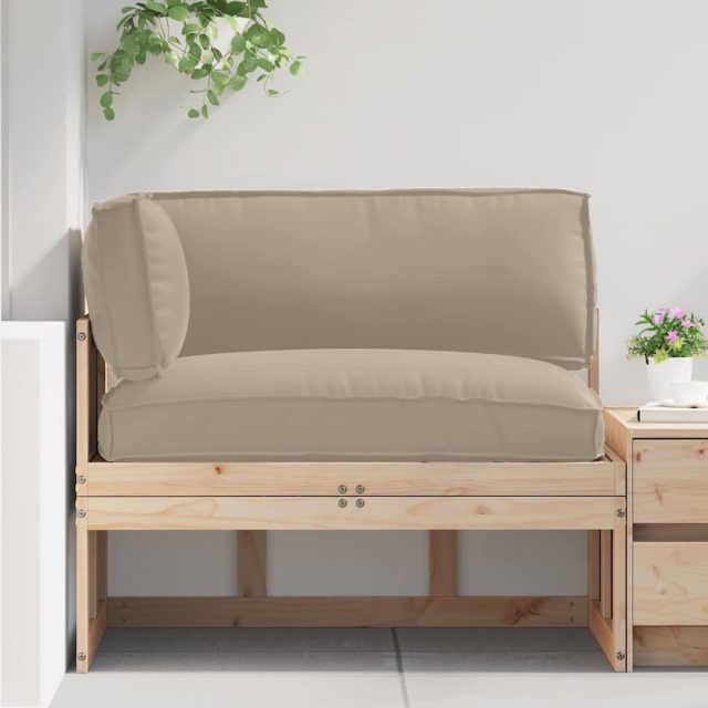 vidaXL Palettenkissenset 3 pcs Taupe Oxford-Stoff
