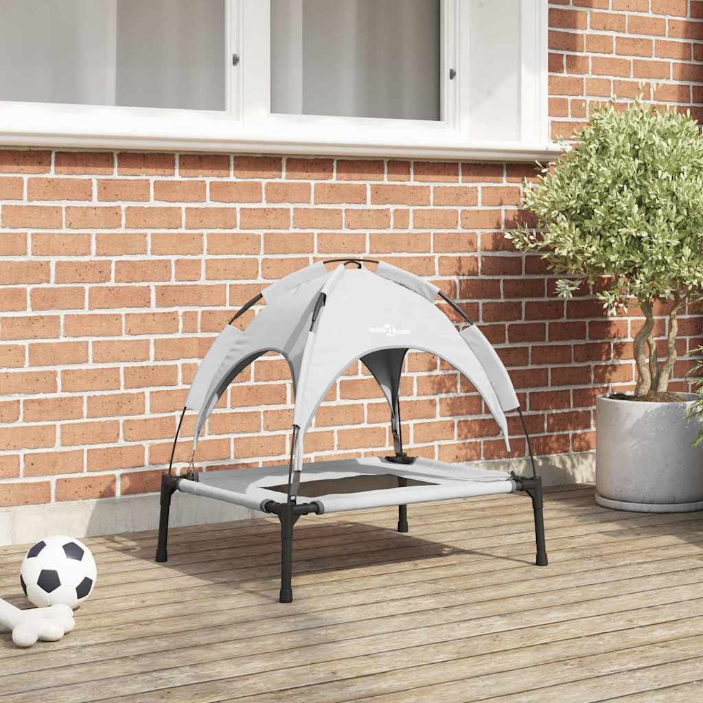 vidaXL Hundebett Silber Grau 62 x 48 x 61 cm Stahl