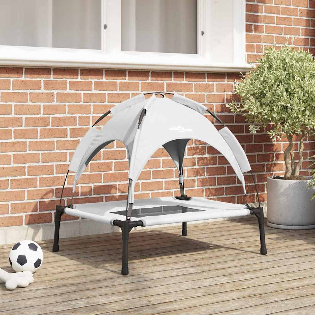 vidaXL Hundebett Silber Grau 76 x 62 x 70,5 cm Stahl