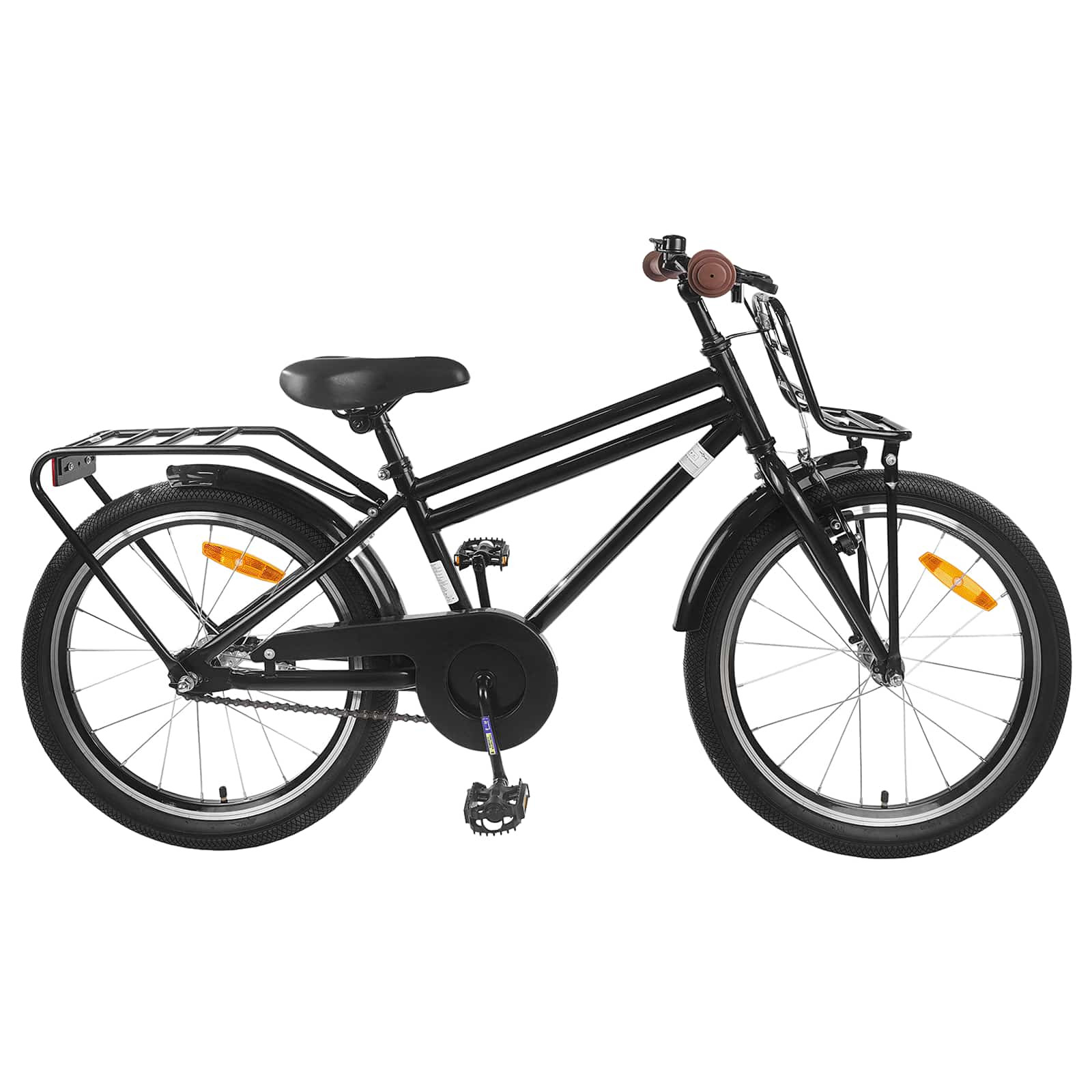 vidaXL Kinderfahrrad 20 Zoll für 6-11 Jahre alt Schwarz