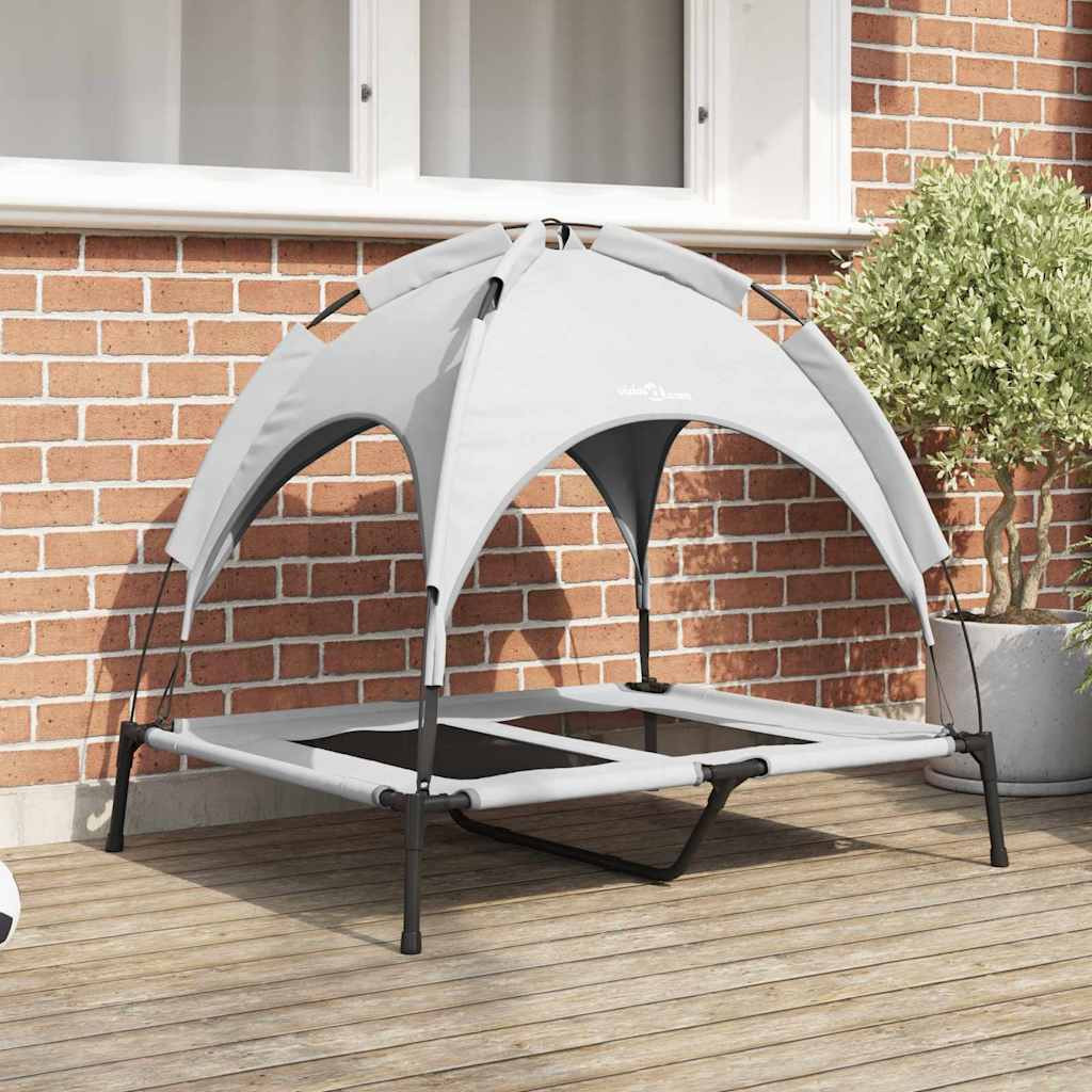 vidaXL Hundebett Silber Grau 92 x 77 x 82,5 cm Stahl