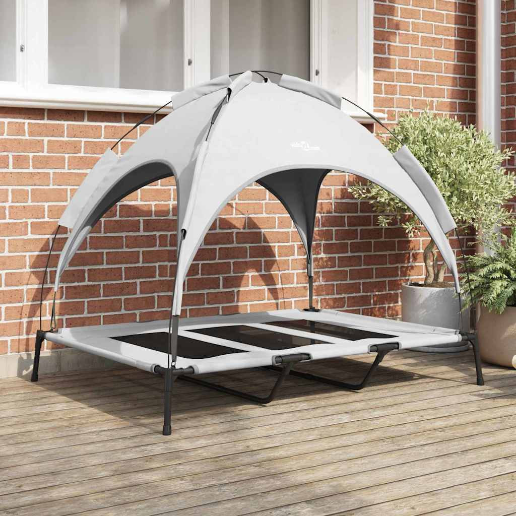 vidaXL Hundebett Silber Grau 122 x 93 x 106,5 cm Stahl